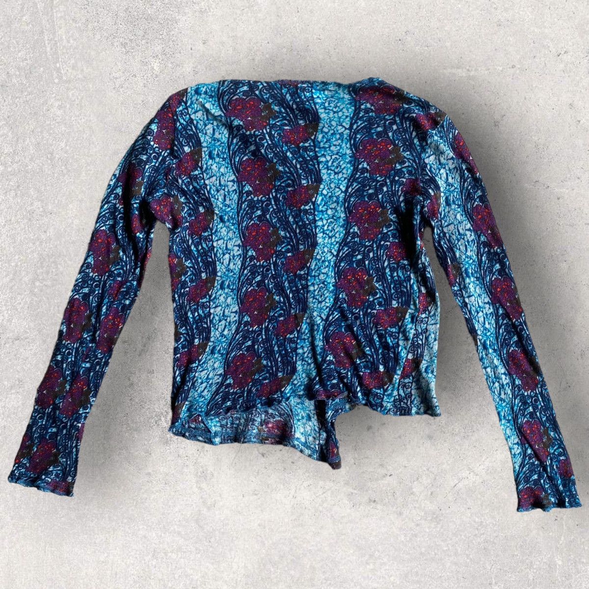 Yohji Yamamoto Y’s Cut And Sew Blue Paisley L/S Size L / US 10 / IT 46 - 5 Thumbnail
