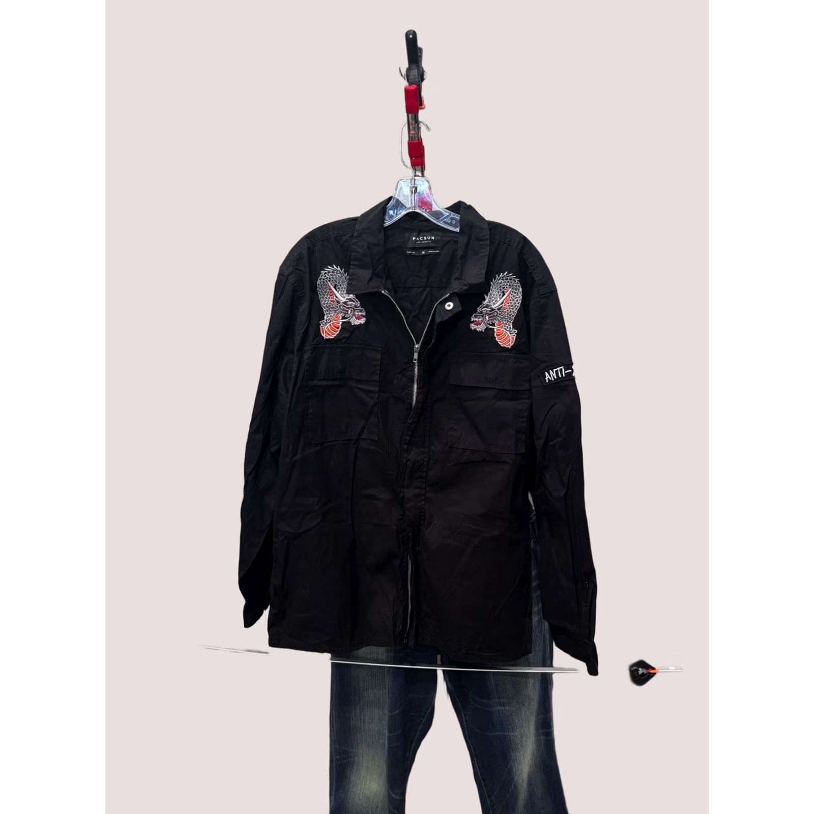 Pacsun Pacsun Anti You Dragon Zip Jacket XL Extra Large Mens zip jacket multicolor dragon zip jacket XL Extra Large Size US XL / EU 56 / 4 - 1 Thumbnail