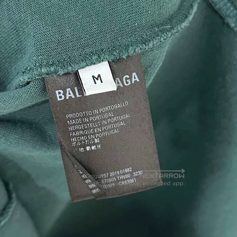 Balenciaga Balenciaga Dark Green Back Logo Short Sleeve Size US M / EU 48-50 / 2 - 5 Thumbnail