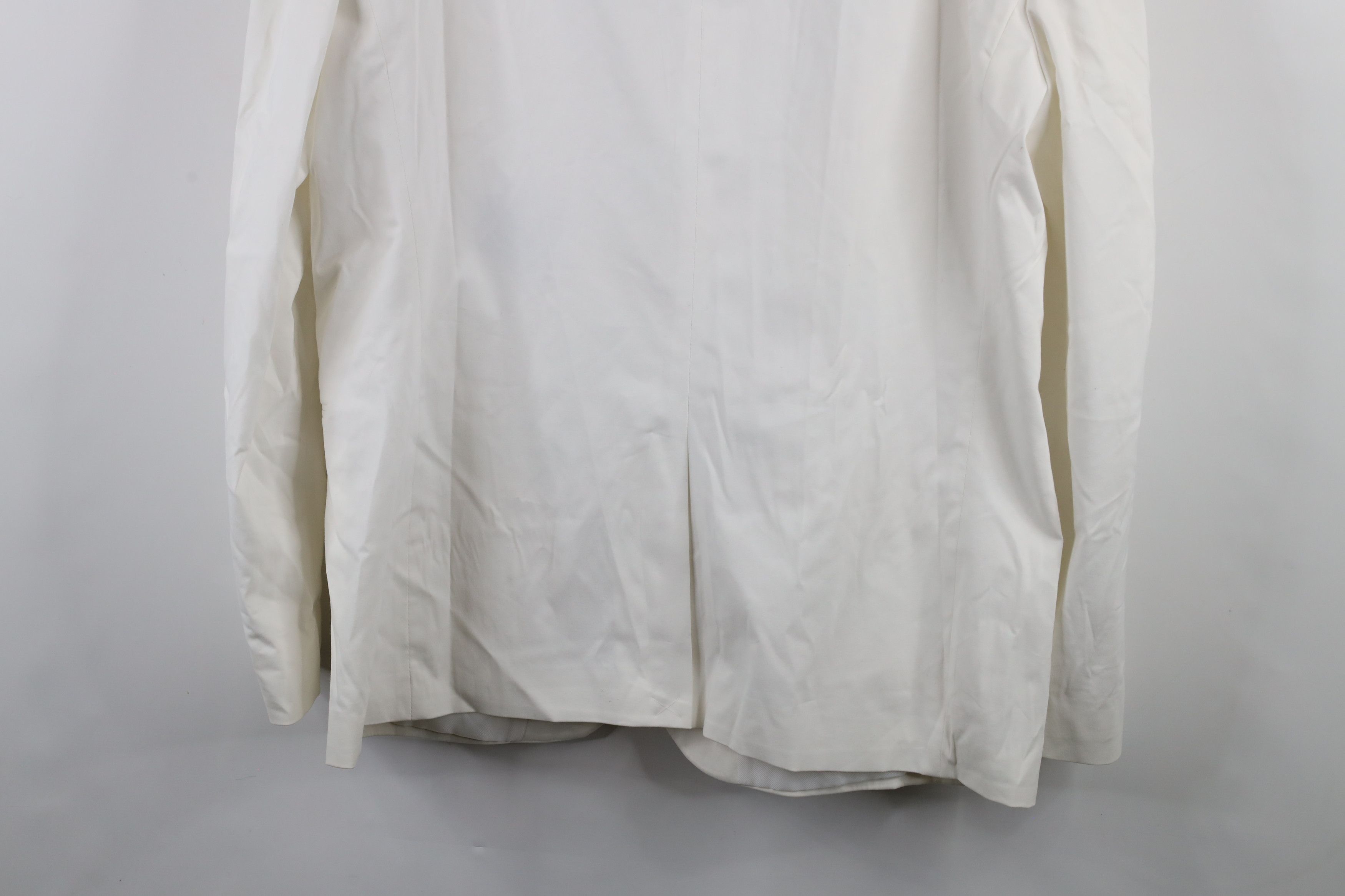 Express × Vintage Express One Button Wedding Tuxedo Suit Blazer Jacket White Size US XXL / EU 58 / 5 - 15 Thumbnail