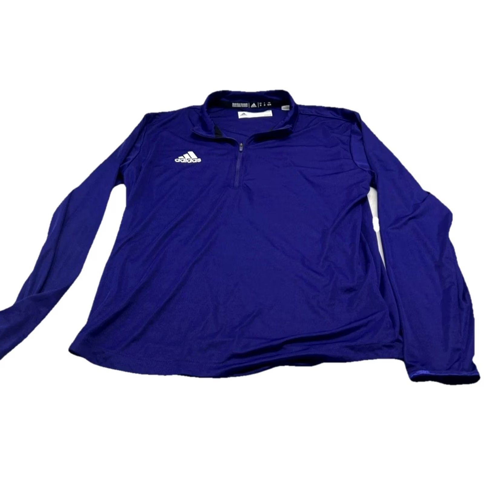 Adidas Adidas AEROREADY Pullover Zip Men's M Blue Athletic Training Shirt Size US M / EU 48-50 / 2 - 2 Thumbnail
