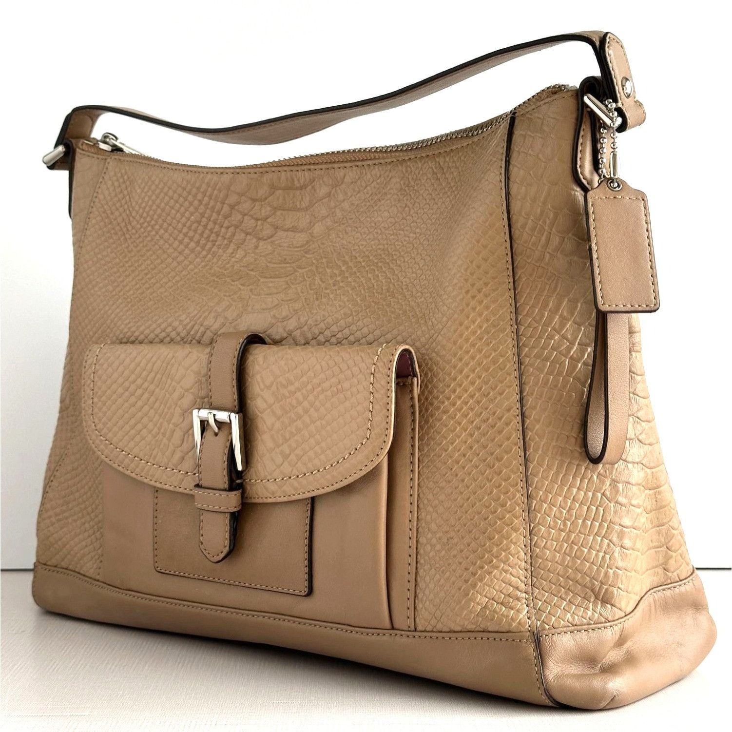 Coach Coach F31283 Charlie Python Leather Hobo Tote Shoulder Handb Size ONE SIZE - 2 Thumbnail