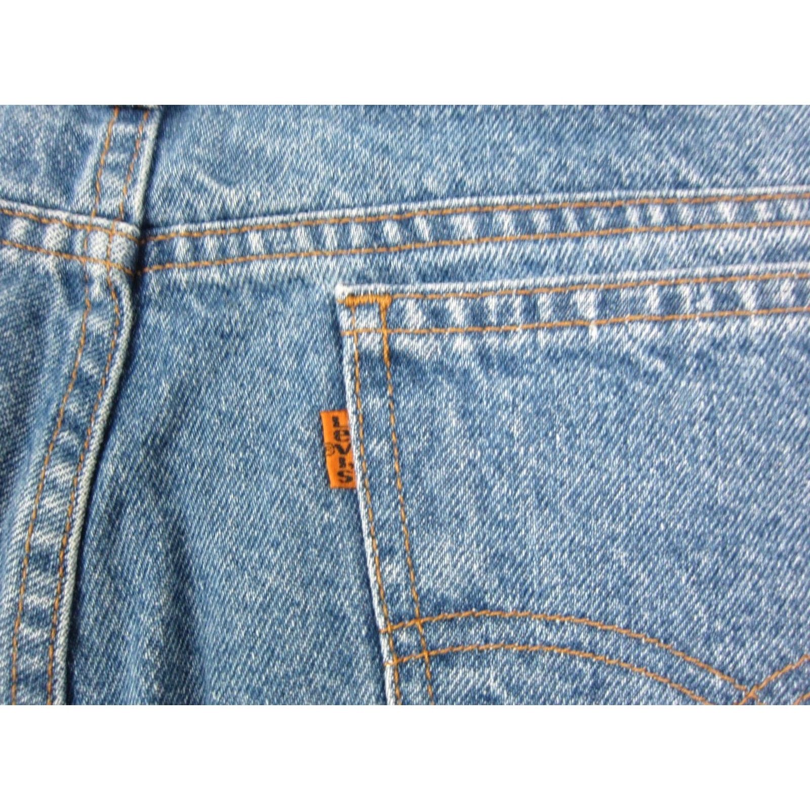 Levi's VINTAGE Levi's Shorts Mens 40 Blue Denim 90s Orange Tab Jorts Made in USA Size US 40 / EU 56 - 3 Thumbnail