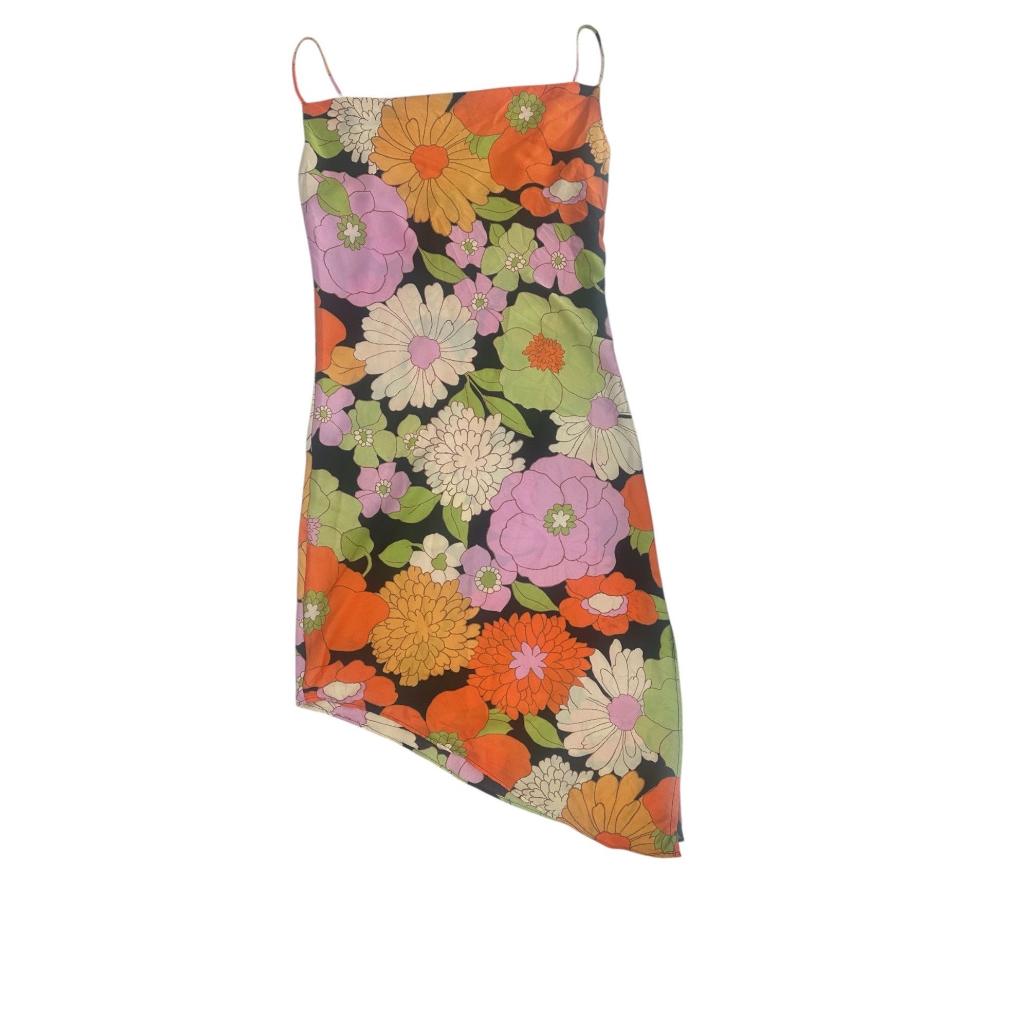 Forever 21 Forever 21 Women’s Retro Floral Slip Dress Large Asymmetrica Size L / US 10 / IT 46 - 4 Thumbnail