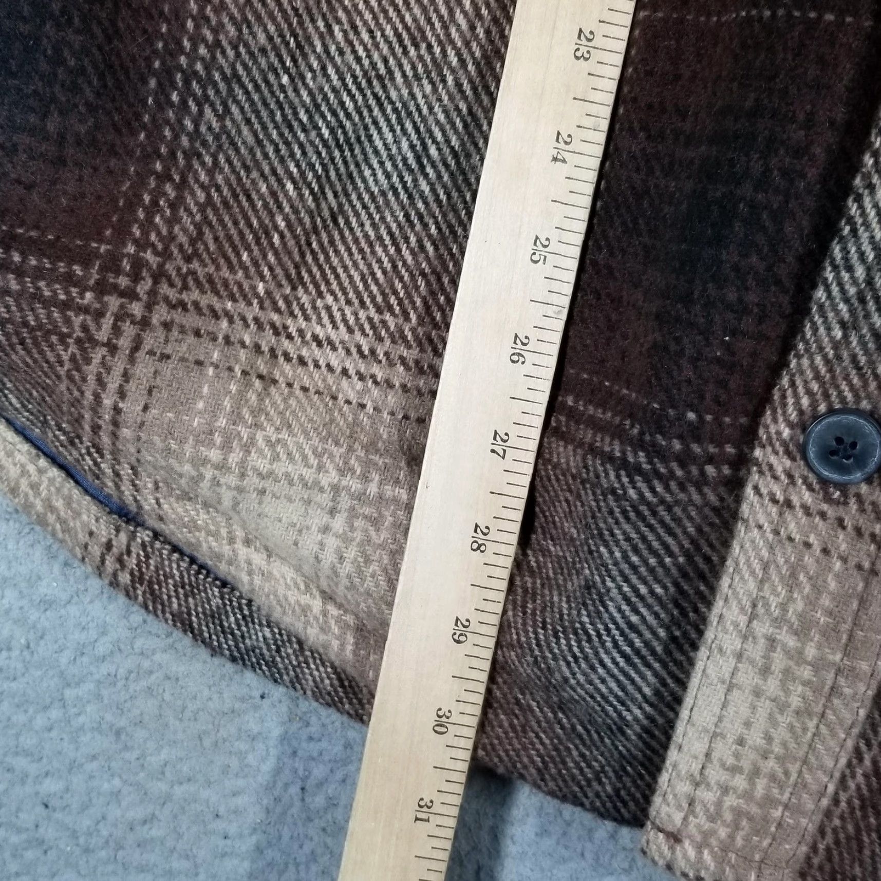Vintage JACHS New York Jacket Mens XL Brown Plaid Wool Blend Lined Shirt Jacket Shacket Size US XL / EU 56 / 4 - 4 Thumbnail