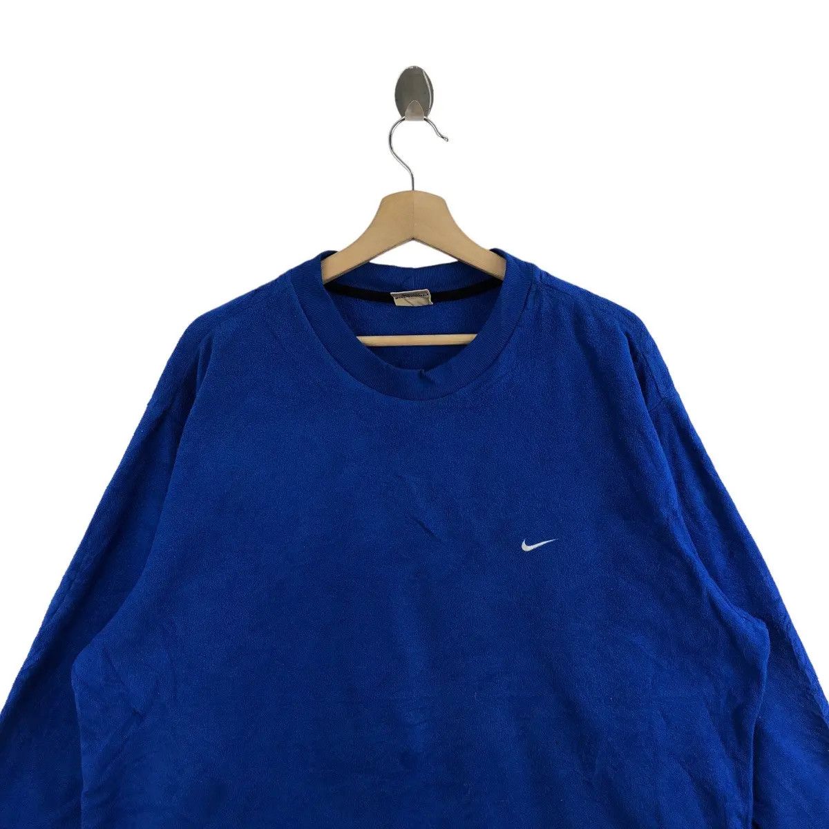 Nike Vintage 90’ NIKE FIT Swoosh Side Logo Fleece Sweater Size US XXL / EU 58 / 5 - 2 Thumbnail