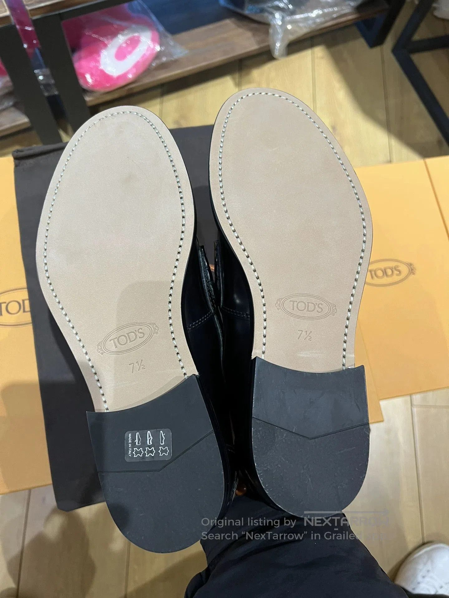 Tod's tod's leather loafers in black color. Size US 7.5 / EU 40-41 - 2 Thumbnail