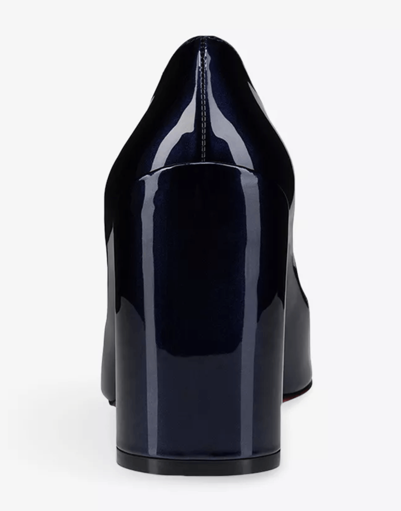 Christian Louboutin Miss Sab 85 Zaffiro Navy Blue Patent Block Heel Pump 37 Size US 7 / IT 37 - 16 Thumbnail