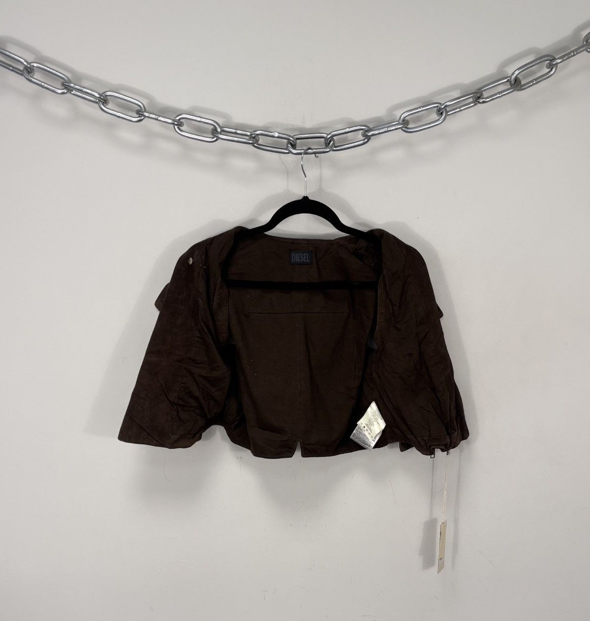 Diesel Diesel L-Zoe NWT Women’s Brown Suede Leather Vest Jacket Size L / US 10 / IT 46 - 13 Thumbnail