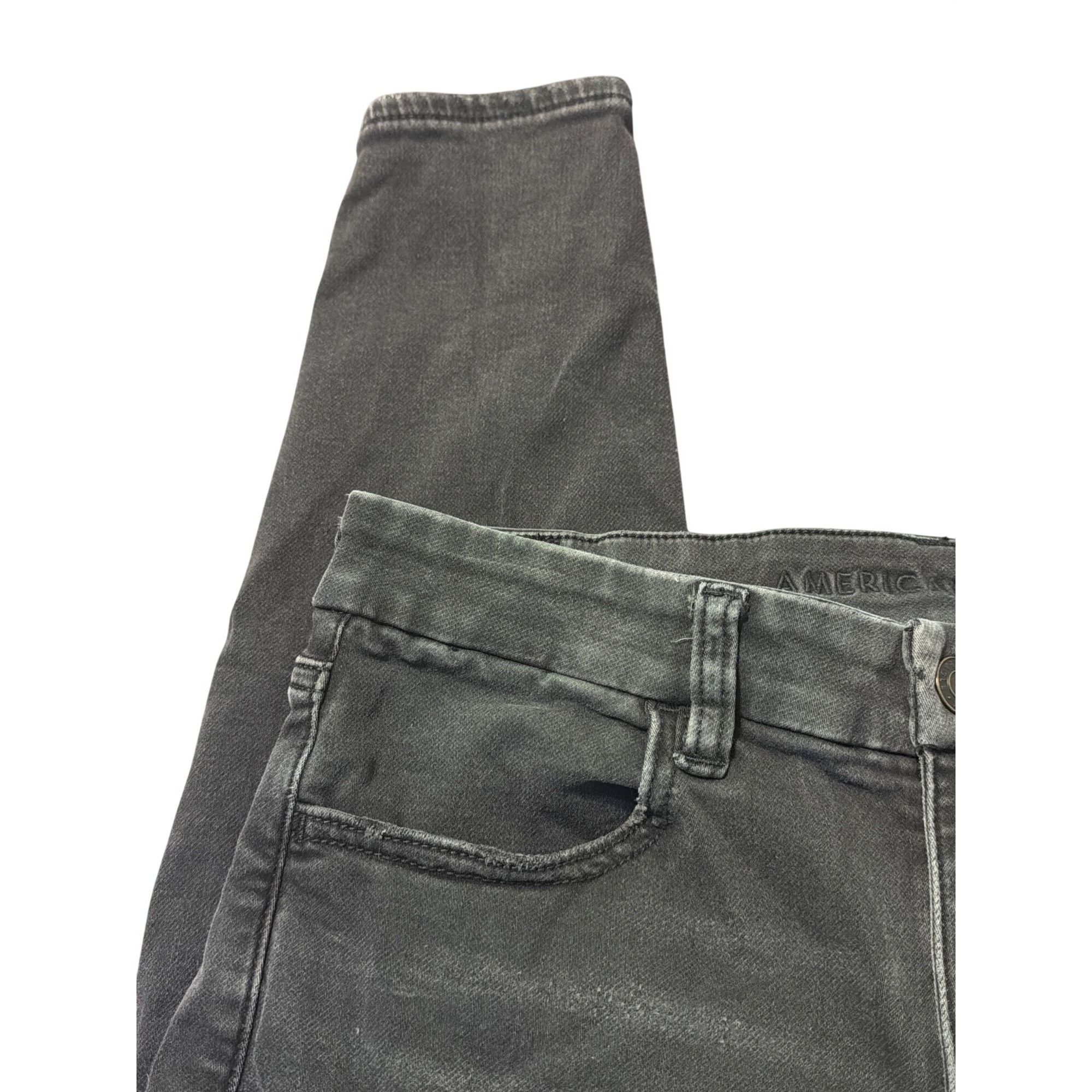 American Eagle Outfitters American Eagle Curvy Super Hi Rise Jegging Black Next Level Size 32" / US 10 / IT 46 - 3 Thumbnail