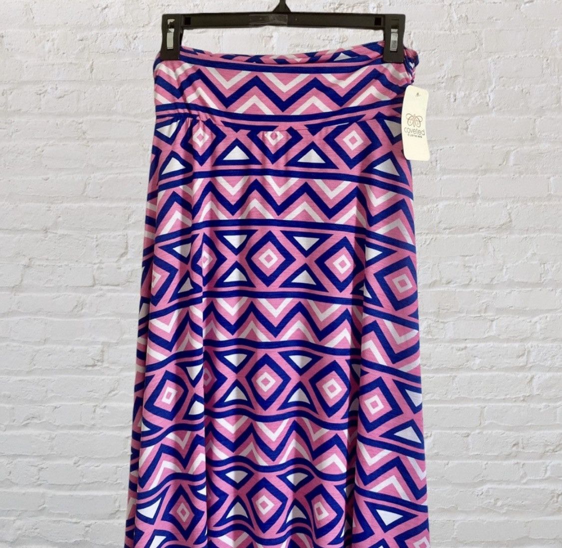 Other PINK MULTI COLOR FOLD OVER FLARE MAXI SKIRT SIZE S Size 28" / US 6 / IT 42 - 2 Thumbnail