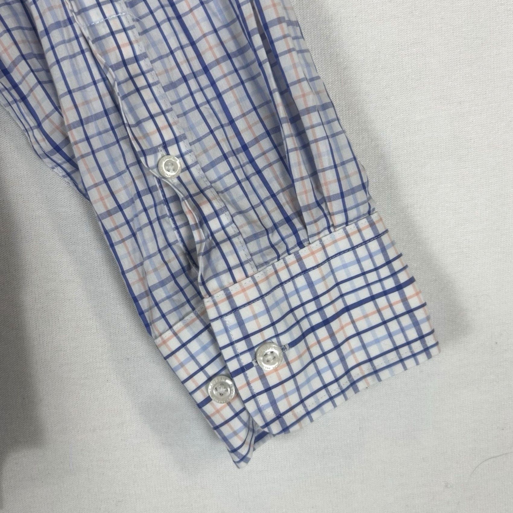 Ralph Lauren Lauren Ralph Lauren Performance Stretch Dress Shirt Mens XL 17-17.5 Blue Plaid Dress Shirt Size 46R - 7 Thumbnail