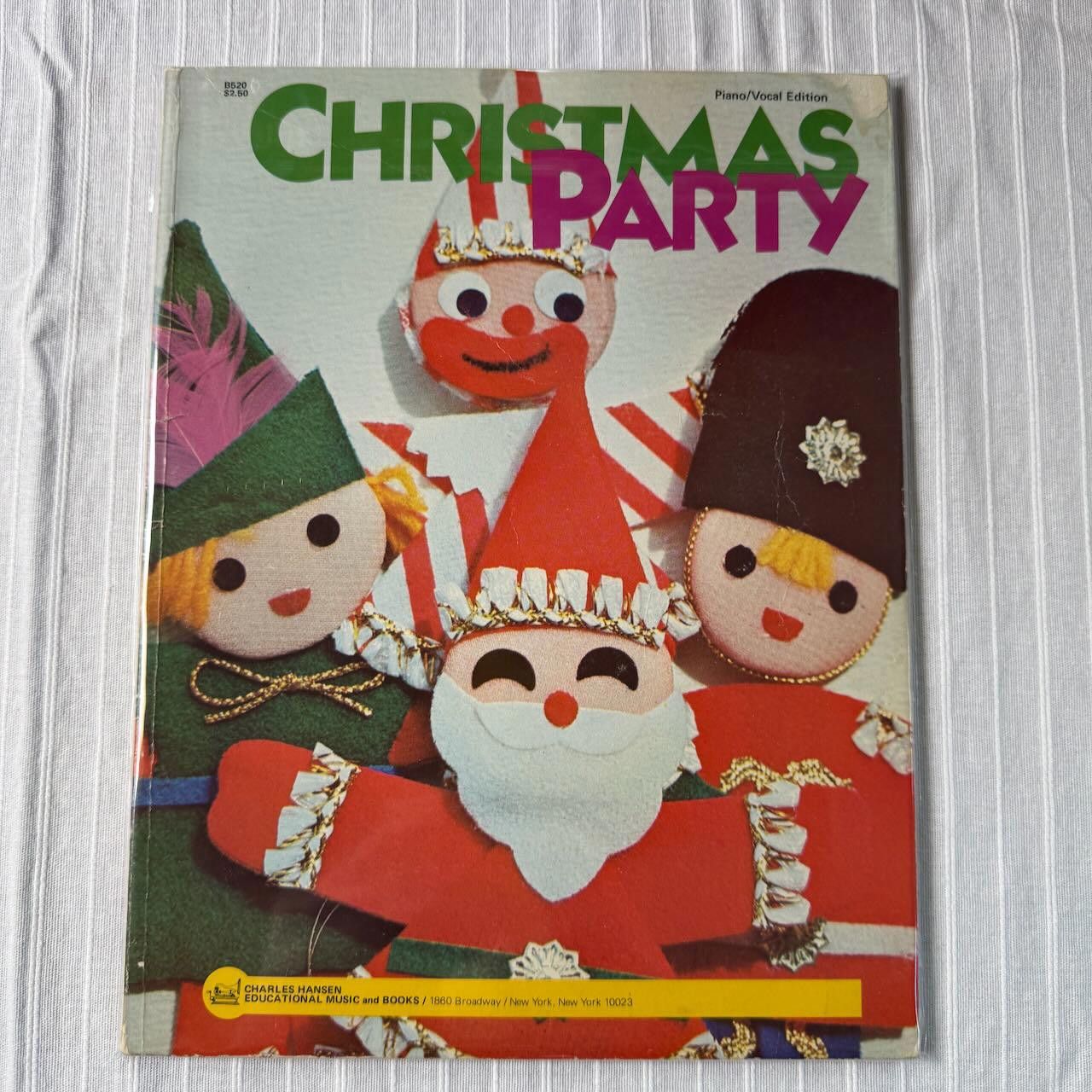 Designer Vintage 1972 Christmas Party Sheet Music Piano/Vocal Edition Size ONE SIZE - 12 Thumbnail