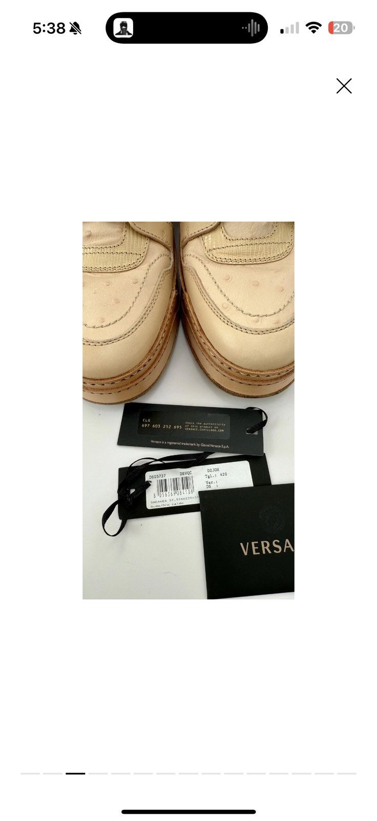 Versace Versace ostrich high trainers Size US 9 / EU 42 - 4 Thumbnail