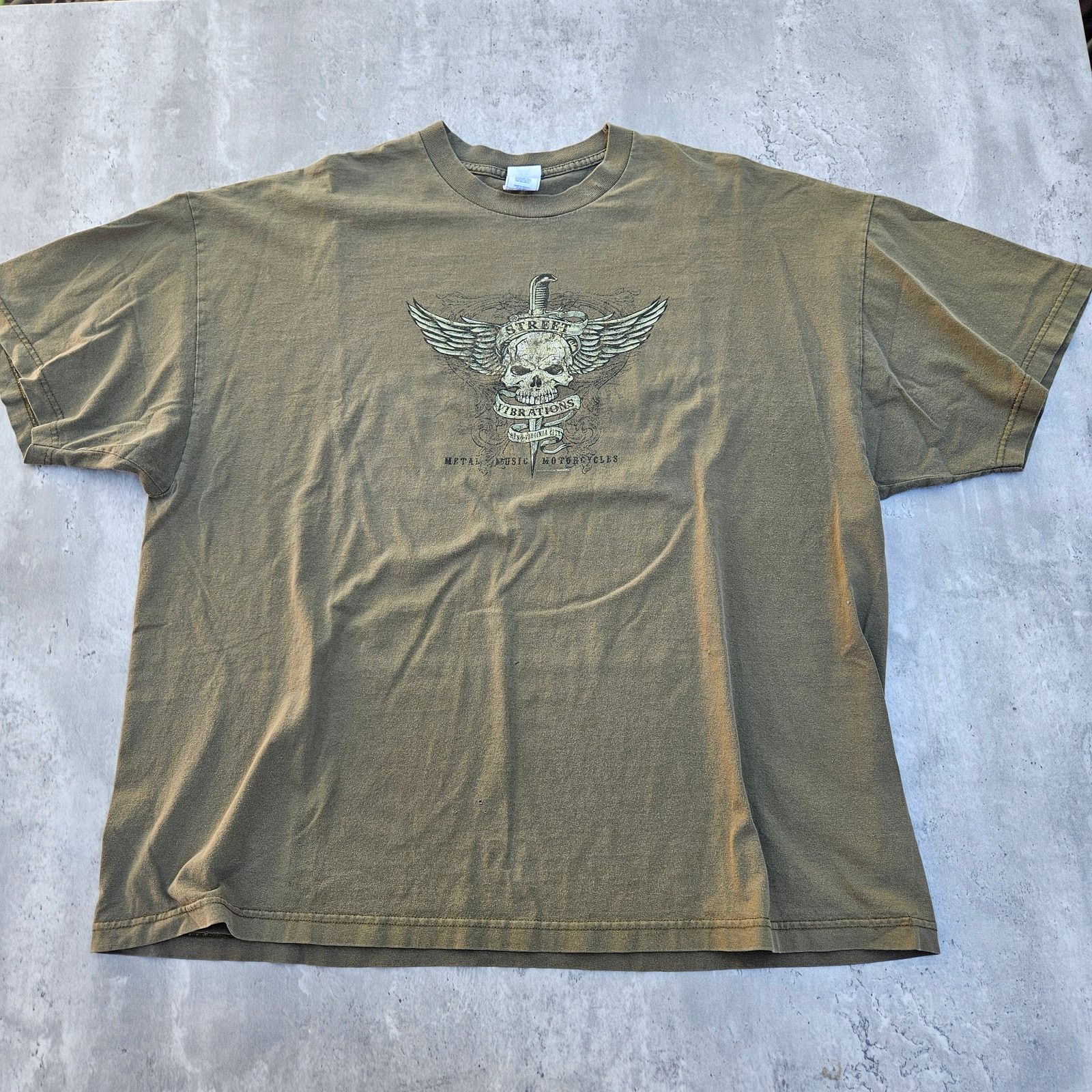 Owner Operator Vintage Y2K Metal Motorcycles Street Vibrations T-Shirt 3XL Size US XXL / EU 58 / 5 - 1 Thumbnail