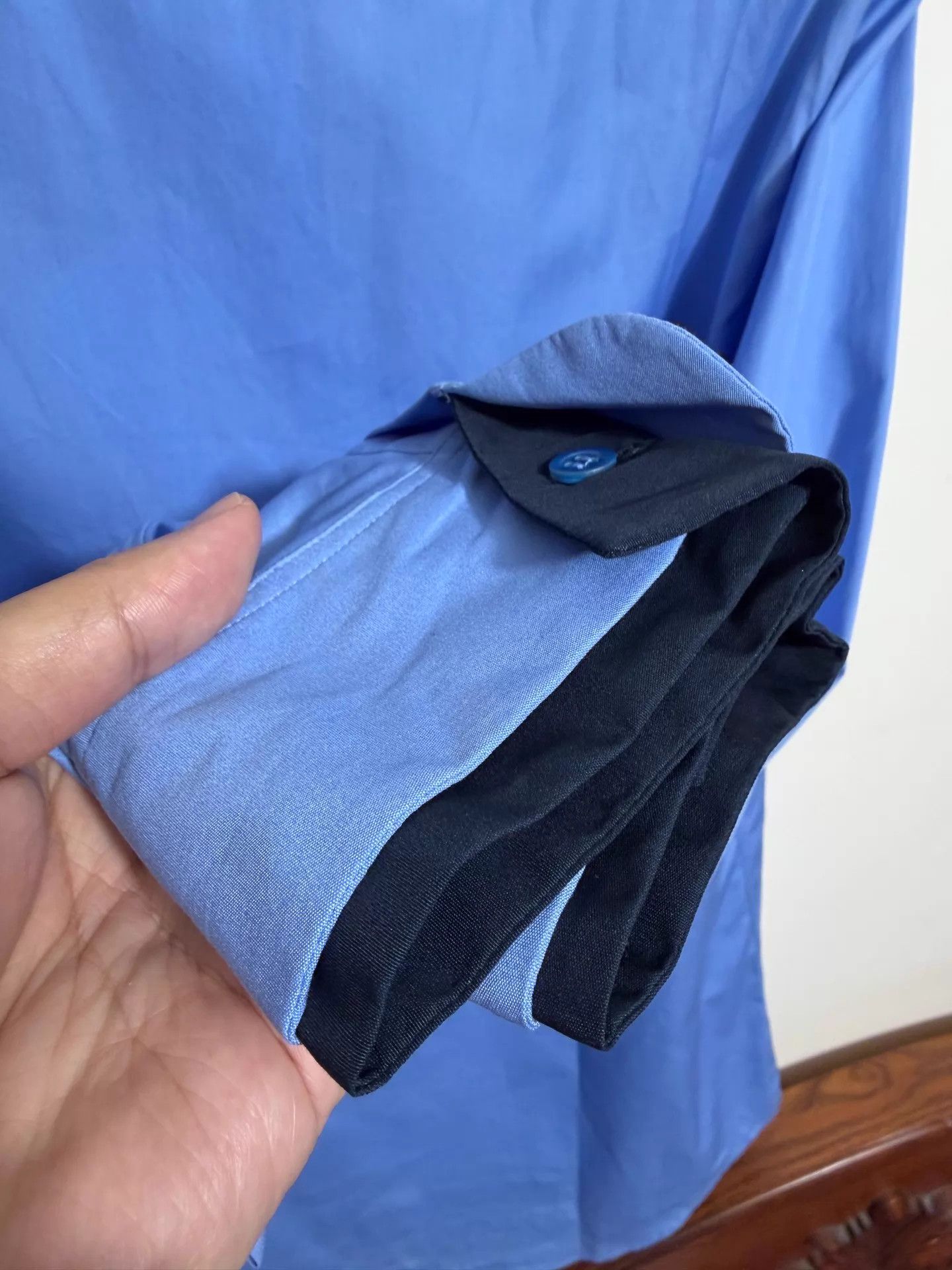 Alexander McQueen Alexander Mcqueen blue slim long sleeve shirt size 16 L Size US L / EU 52-54 / 3 - 6 Thumbnail