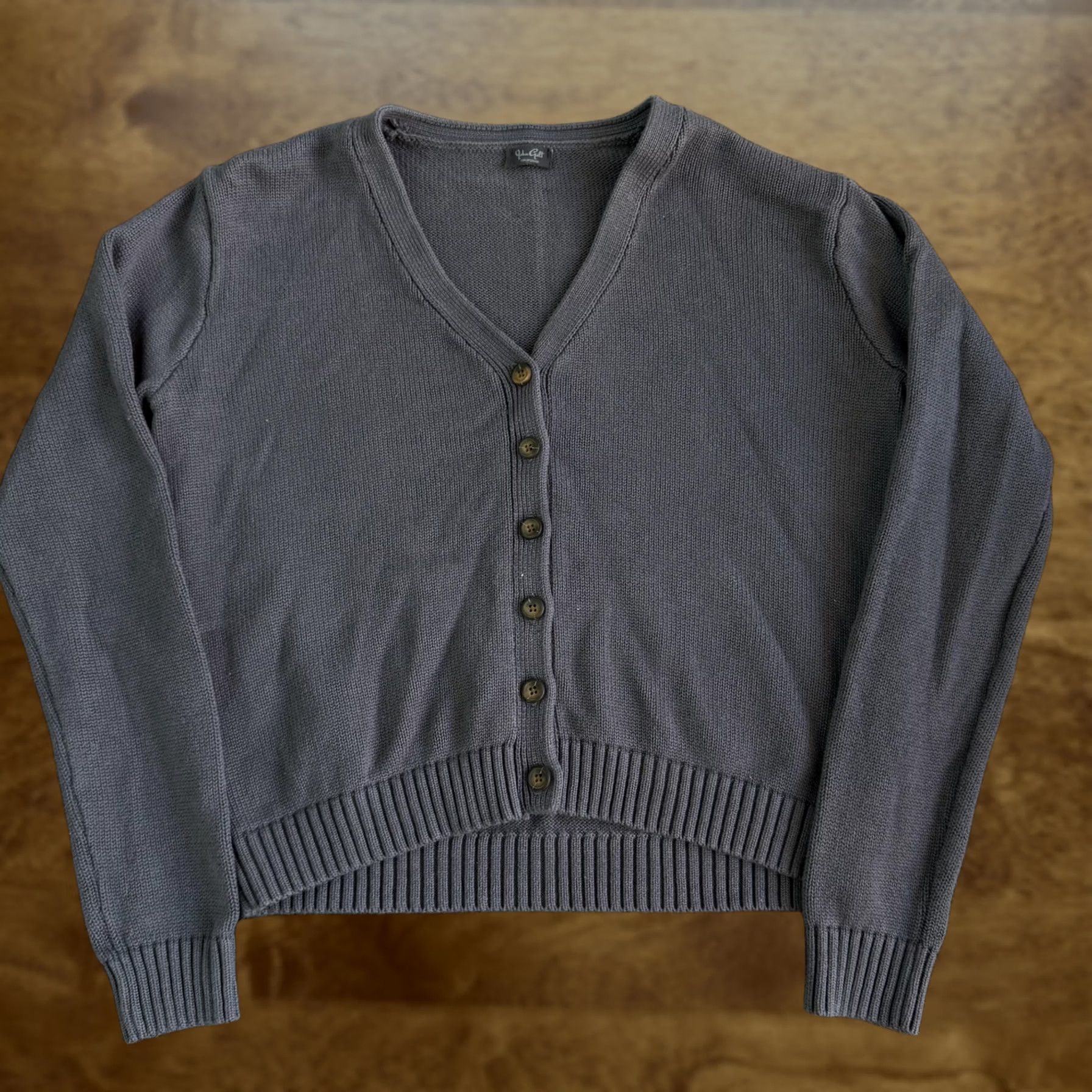 Vintage John Galt Cardigan Sweater Womens Small Blue V Neck Button Front Tight-Knit Size S / US 4 / IT 40 - 1 Thumbnail