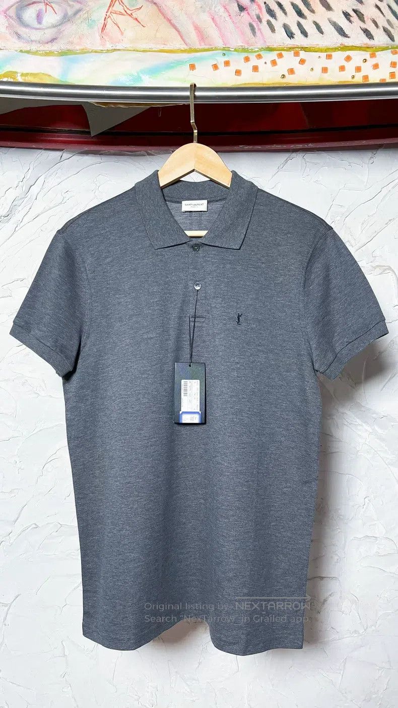 Saint Laurent Paris Saint Laurent Paris Grey Polo Short Sleeve Size US S / EU 44-46 / 1 - 2 Thumbnail