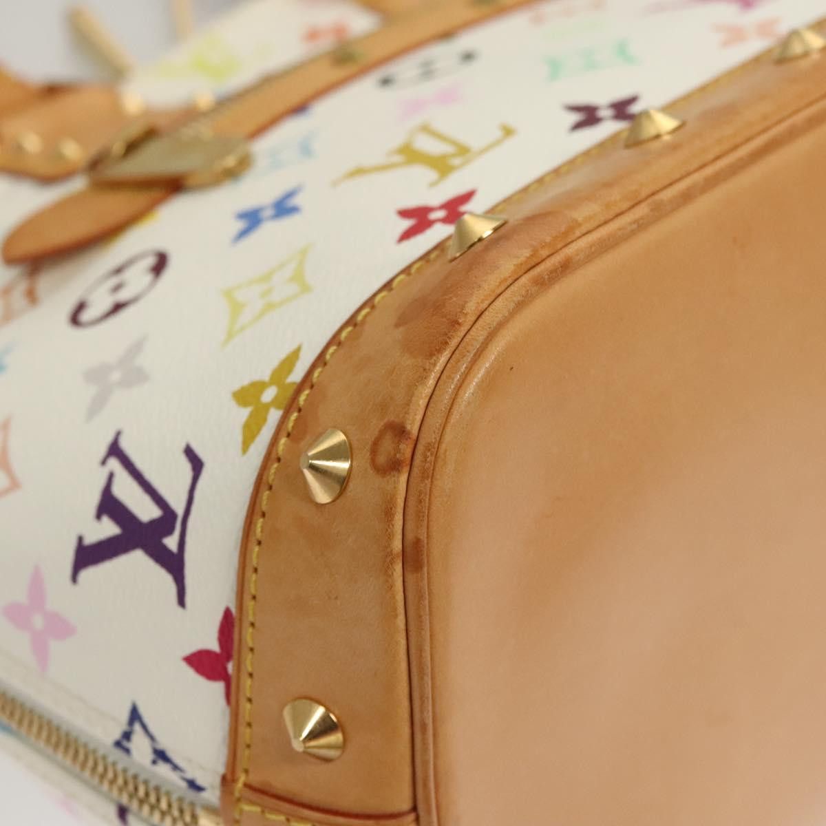 Louis Vuitton LOUIS VUITTON Monogram Multicolor Alma Hand Bag White M92647 Size ONE SIZE - 10 Thumbnail