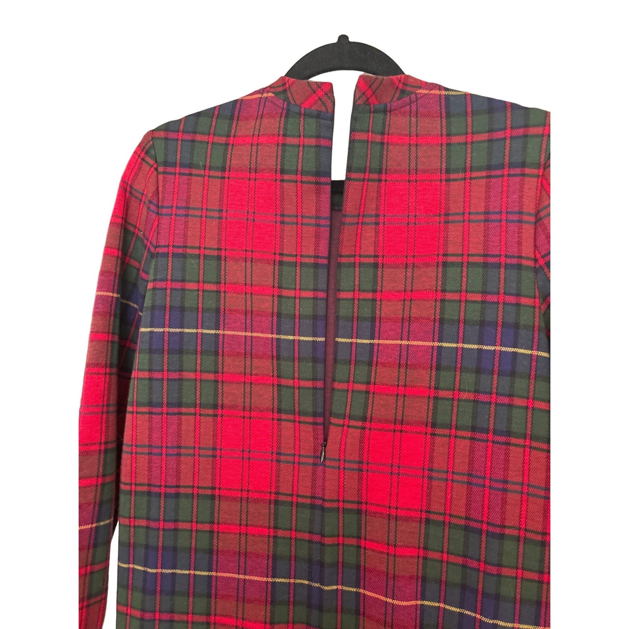 Talbots VTG Talbots Womens Shift Dress Red Plaid Long Sleeve Size XS Size XS / US 0-2 / IT 36-38 - 7 Thumbnail