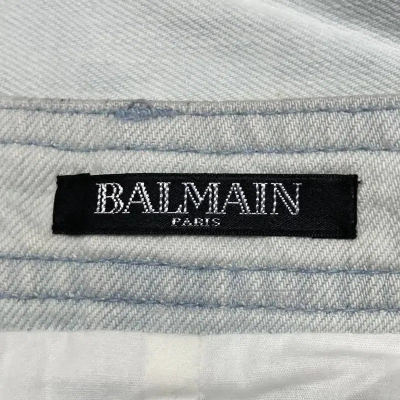 Balmain Balmain Summer Light Blue Cotton Mini Skirt . Size 24" / US 00 / IT 34 - 3 Thumbnail