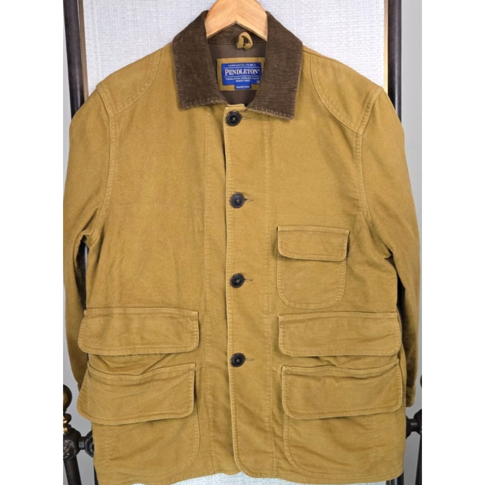 Pendleton Pendleton Mens Button Front Chamois Moleskin Field/Hacking Jacket Beige Size Medium Size US M / EU 48-50 / 2 - 4 Thumbnail