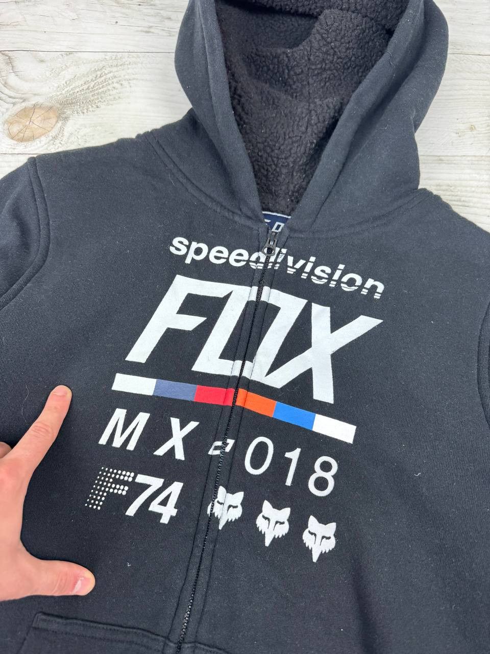 Fox Racing Vintage Fox Racing Hoodie Full Zip Sasquatch Faux Fur Lined Size US S / EU 44-46 / 1 - 6 Thumbnail