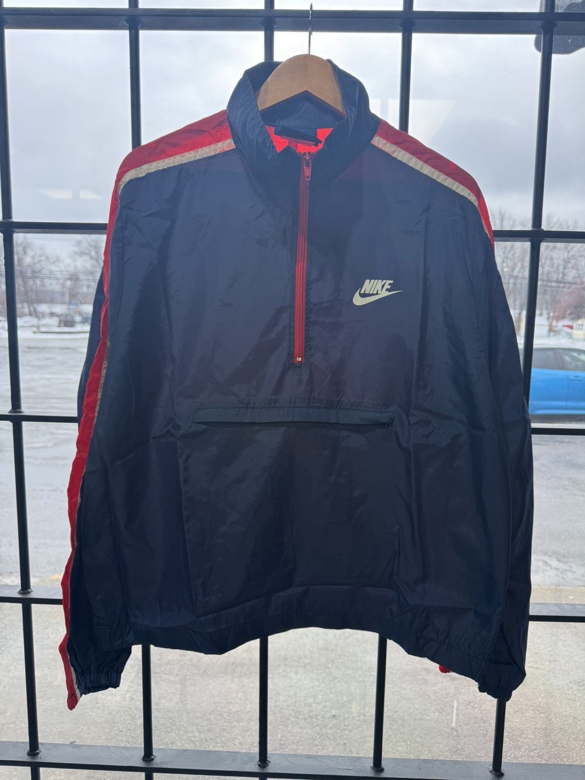 Nike 80s Navy Nike Pullover Windbreaker Size US L / EU 52-54 / 3 - 1 Thumbnail