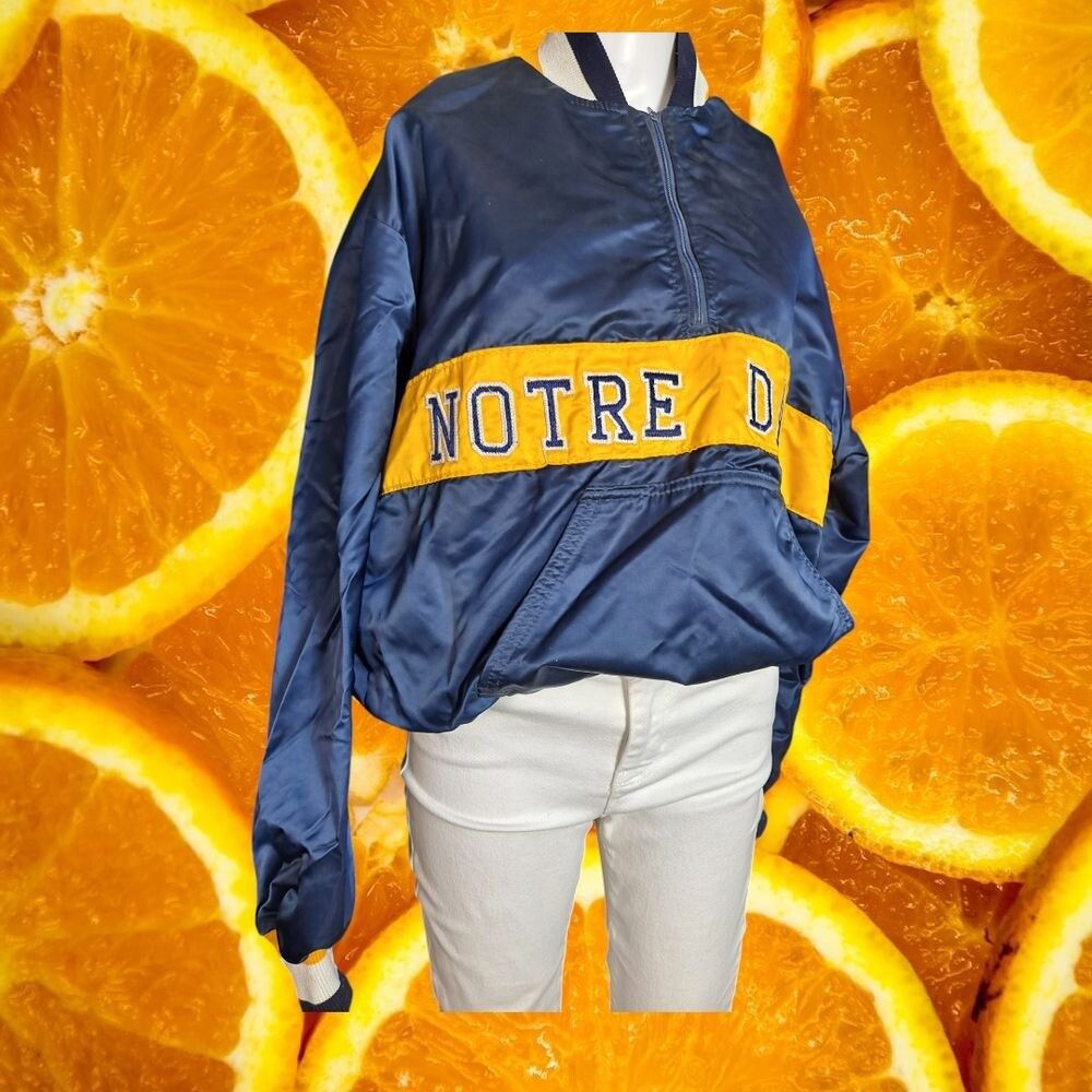 Delong DeLong Notre Dame Pullover Jacket Vintage Windbreaker Half Z Size US L / EU 52-54 / 3 - 5 Thumbnail