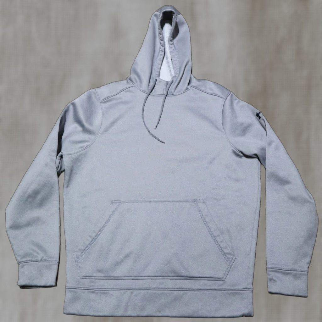 Under Armour Under Armour Opaque Solid Gray Pullover Hoodie High Neck Coldgear Adult Men's M Medium Hoodie Mens Size US M / EU 48-50 / 2 - 1 Thumbnail