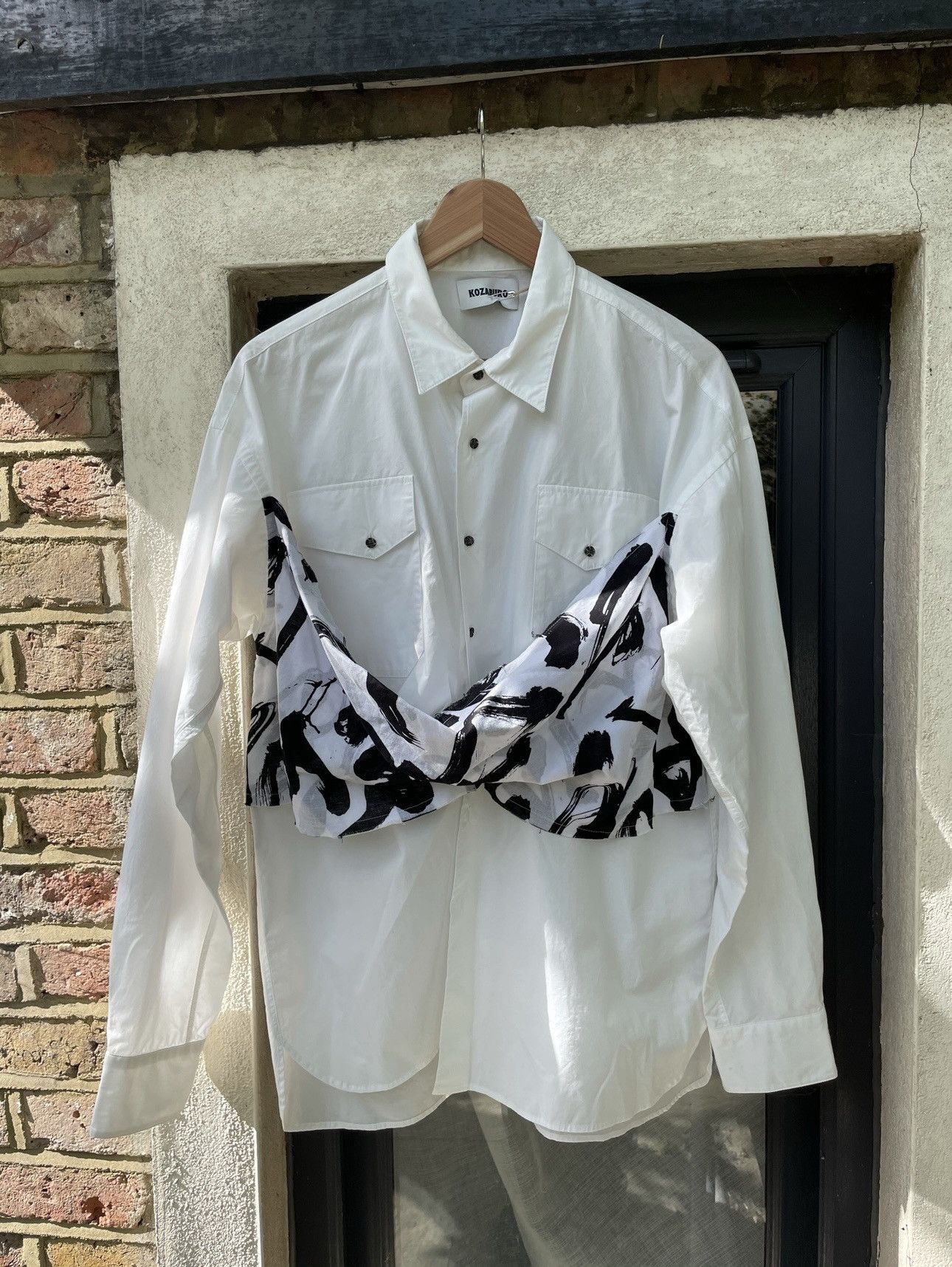 Kozaburo SS19 Calligracamo Overlay Boxy-Fit Shirt | Grailed