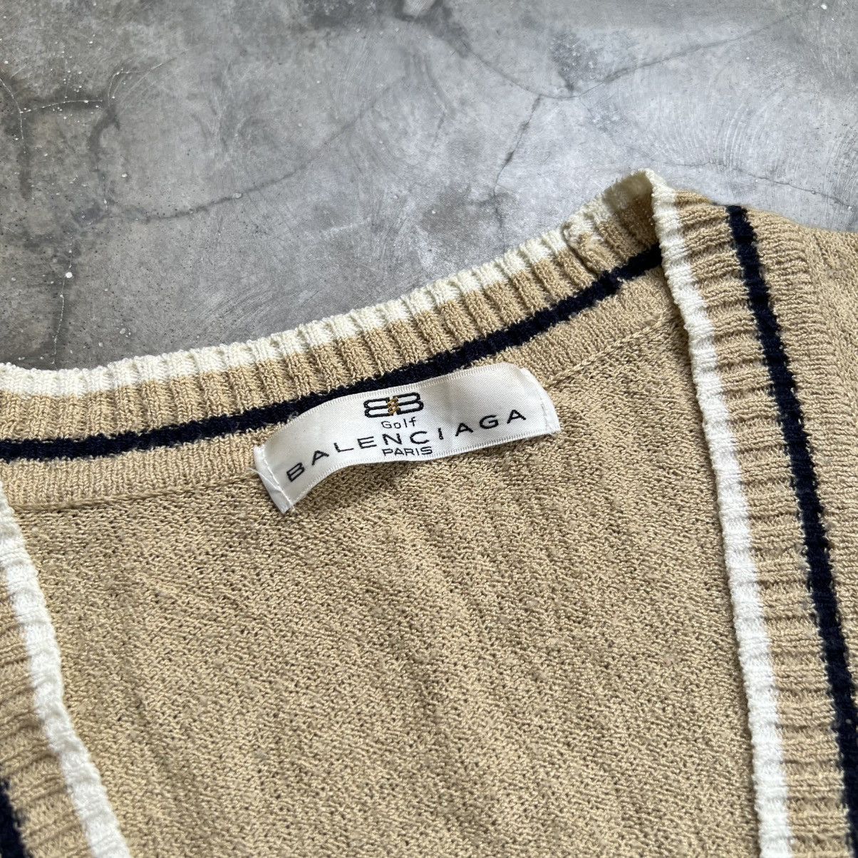 Balenciaga Vintage 90s Balenciaga Argyle Pattern Knit button Vest Size US M / EU 48-50 / 2 - 5 Thumbnail
