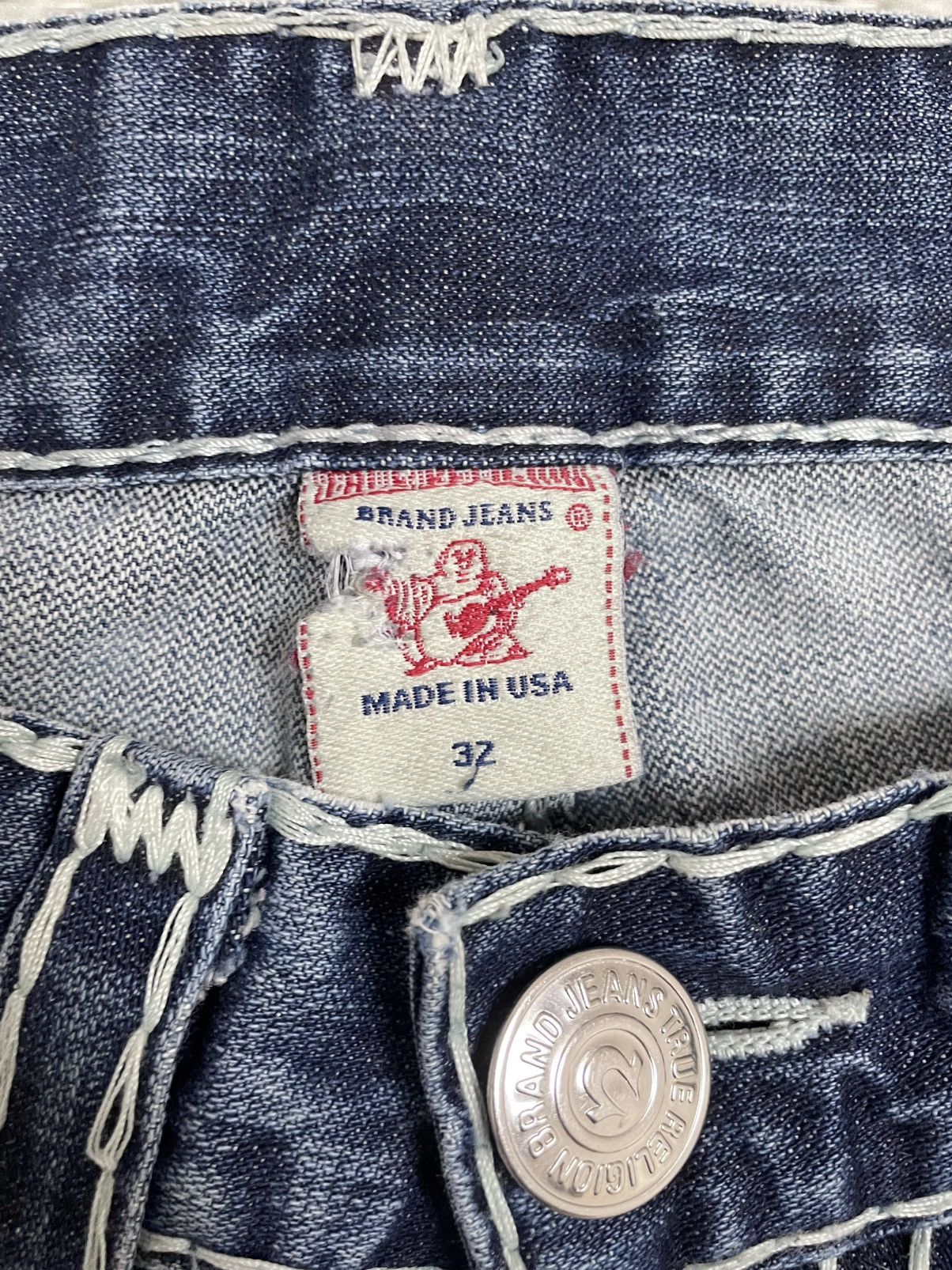 True Religion True Religion blue jeans white thick stitching Bobby Size US 32 / EU 48 - 6 Thumbnail