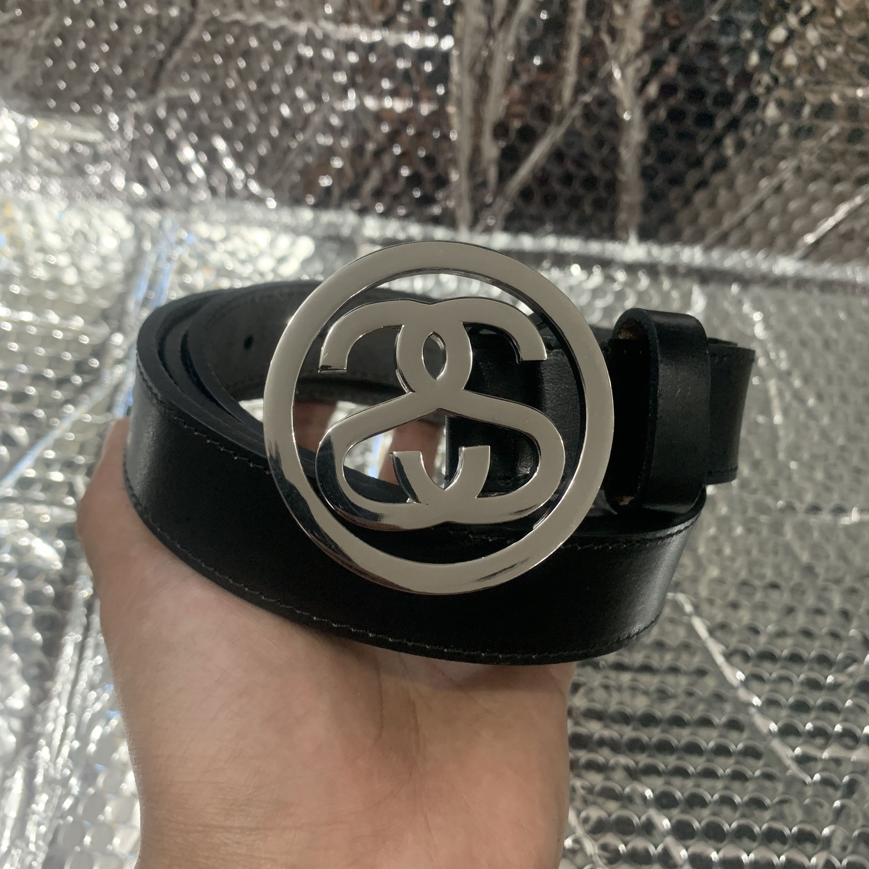 Stussy Stussy SS Link Cowboy Belt in Black Leather | Grailed