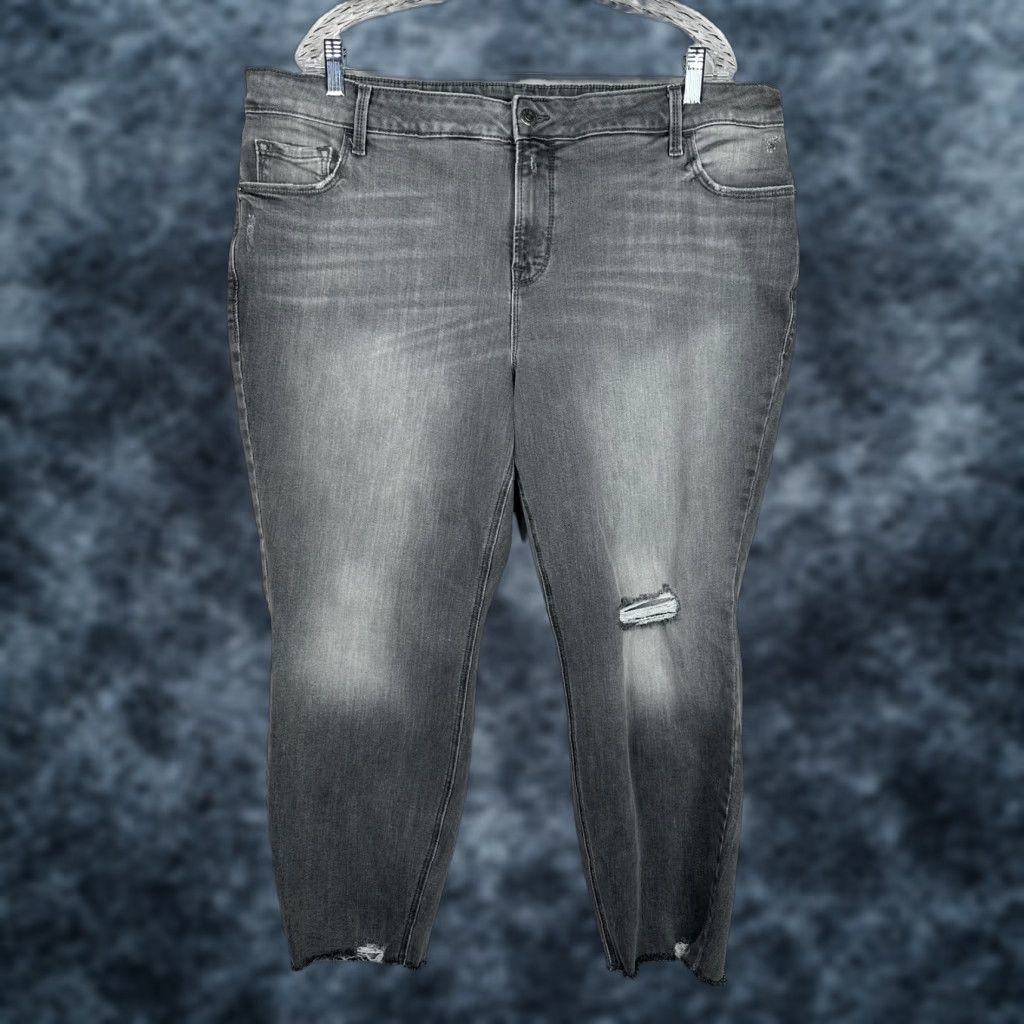 Old Navy Old Navy Jeans Womens 22 Gray Rockstar Skinny High Rise Pocket 5-Pocket Belt Loops Denim Plus Size Size 40" / US 18 - 1 Thumbnail