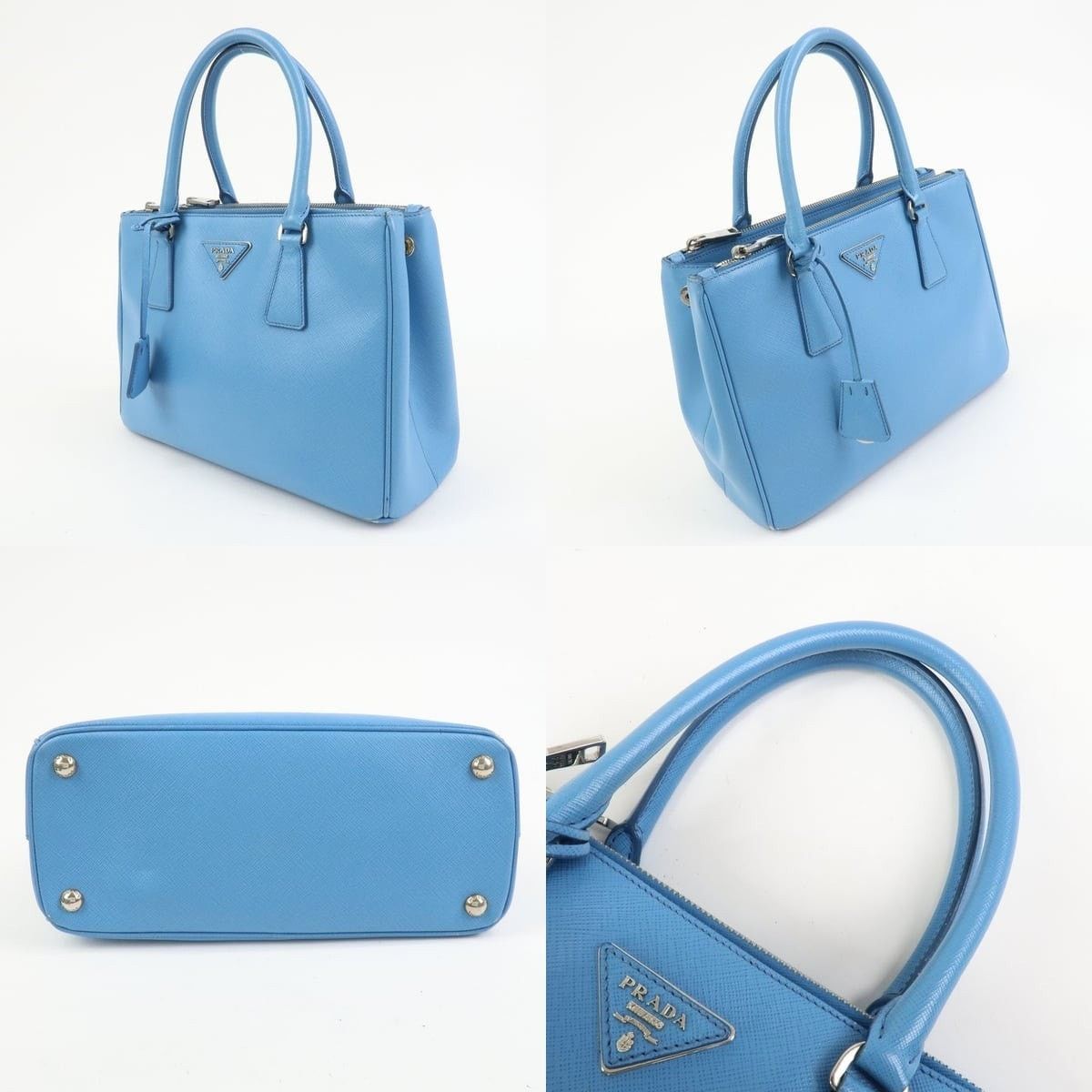 Prada Prada Galleria Saffiano Satchel Blue Size ONE SIZE - 3 Thumbnail