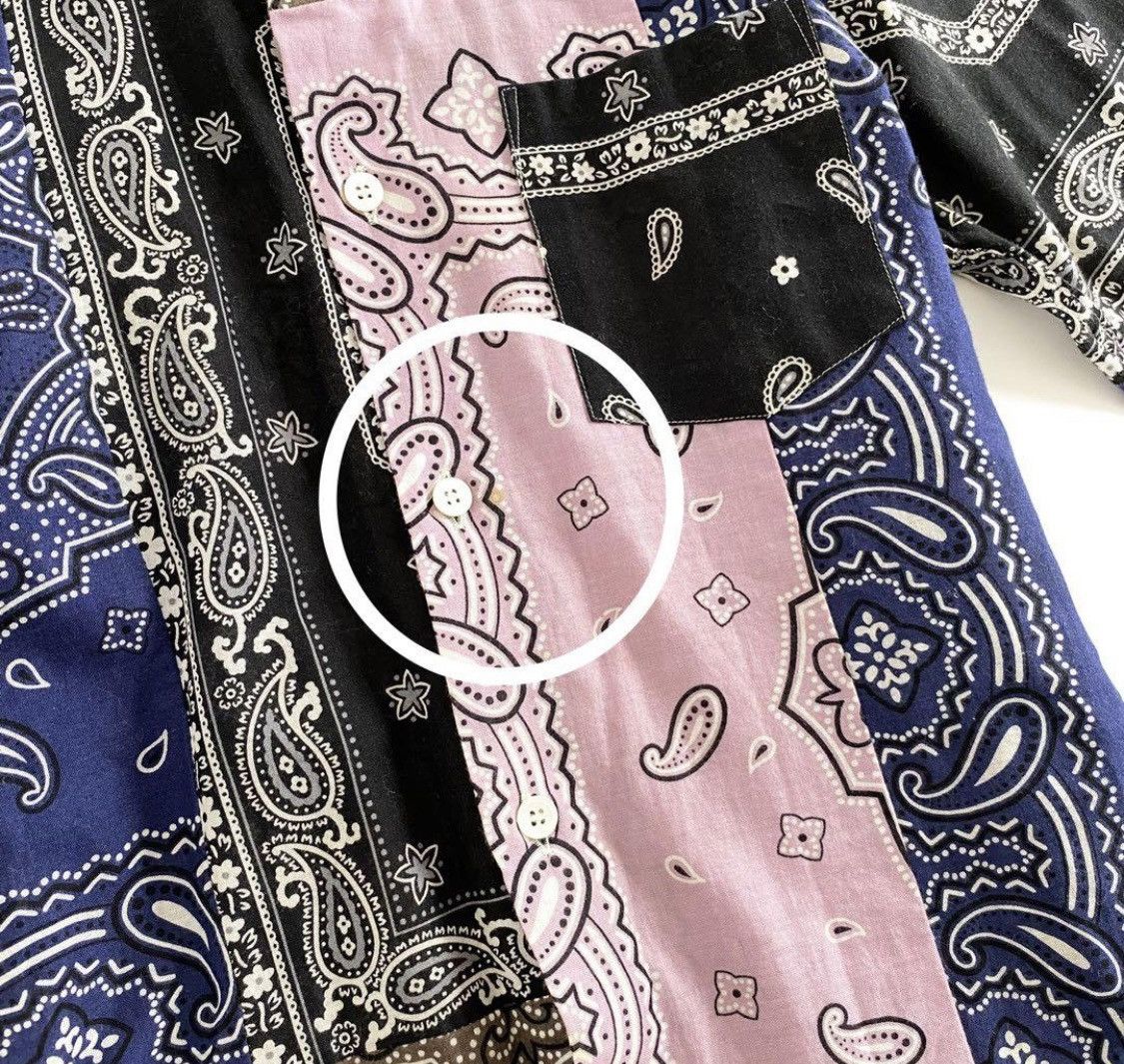 Comme des Garcons × Junya Watanabe Archive Junya Patchwork Bandana Button Down Shirt Multicolor Size US S / EU 44-46 / 1 - 8 Thumbnail