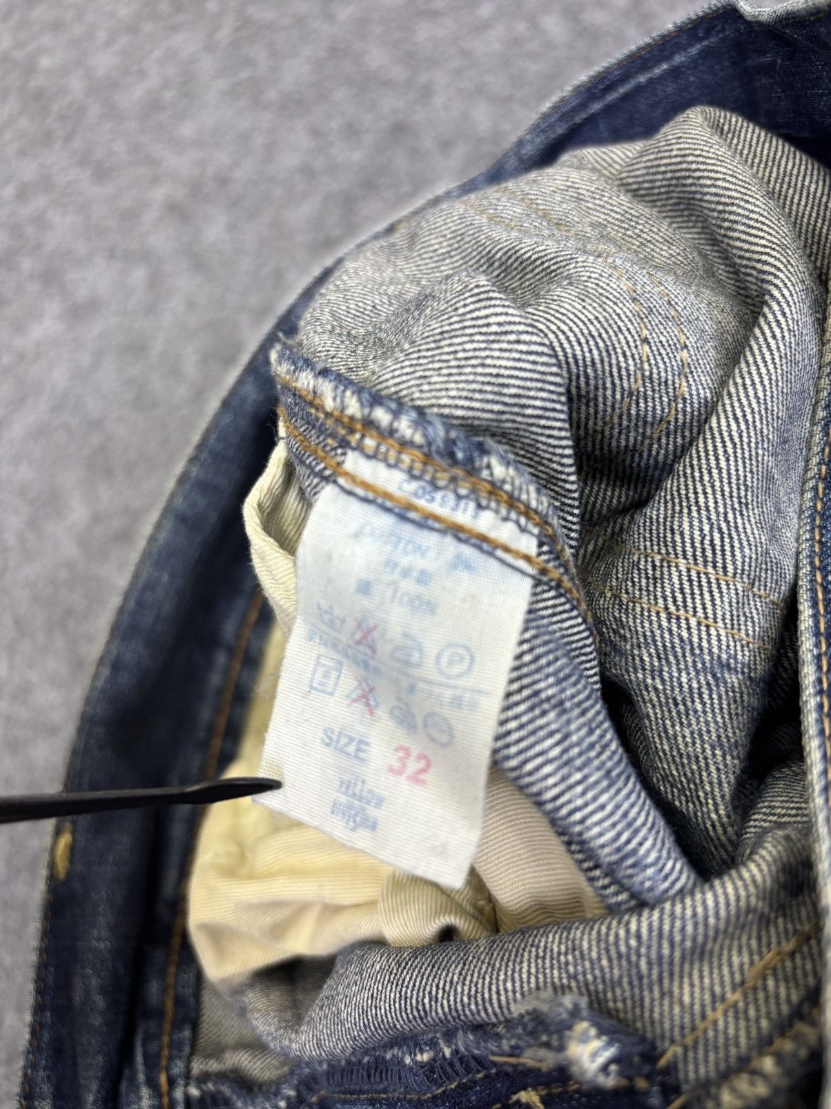 Japanese Brand 💥Thrashed💥Vtg Gowest heavy Distressed Cargo Denim F977 Size US 32 / EU 48 - 14 Thumbnail