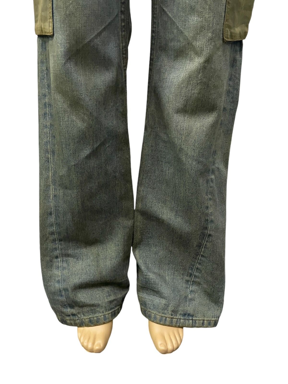 HIDEAWAYS × If Six Was Nine × In The Attic Hideaways Japan Muddy Dirty Double Waist Flared Cargo Jeans Size US 32 / EU 48 - 6 Thumbnail