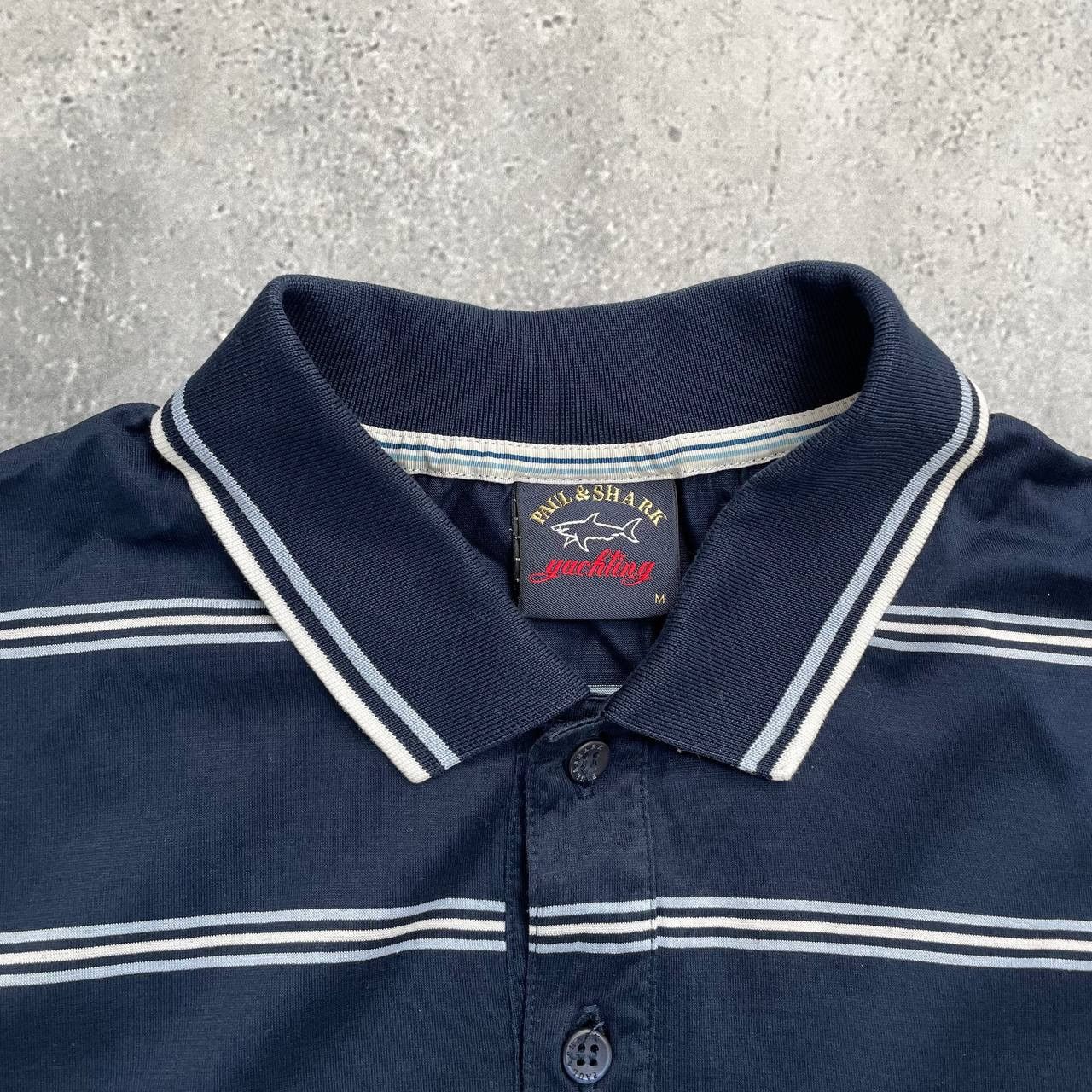 Paul & Shark Paul & Shark Striped Pocket Polo Shirt Blue/ White Size M Size US M / EU 48-50 / 2 - 13 Thumbnail