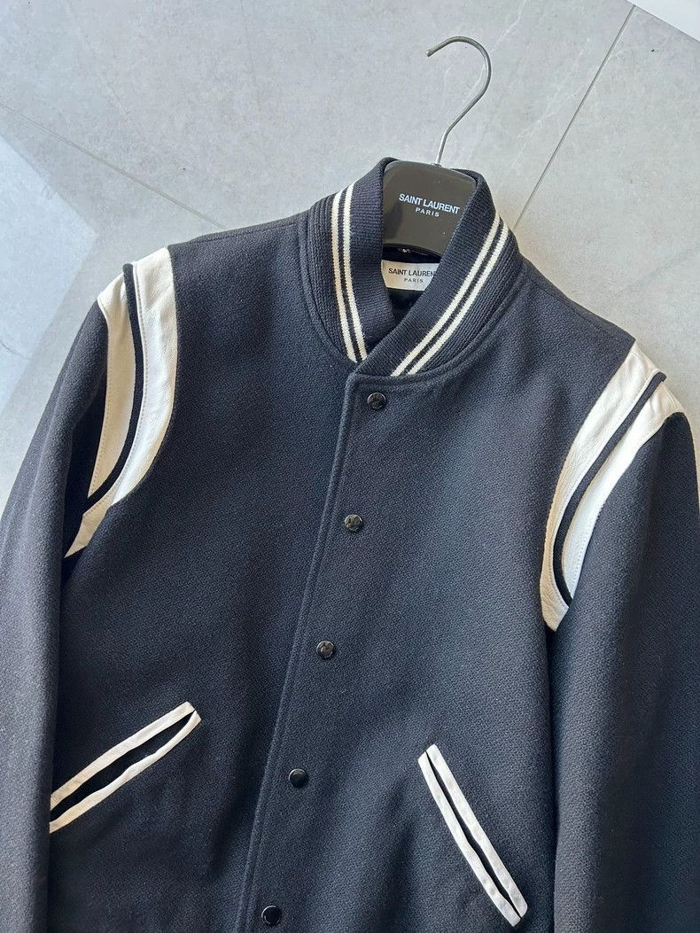 Saint Laurent Paris Saint Laurent Paris 18fw black and white baseball jacket-25 Size US L / EU 52-54 / 3 - 3 Thumbnail