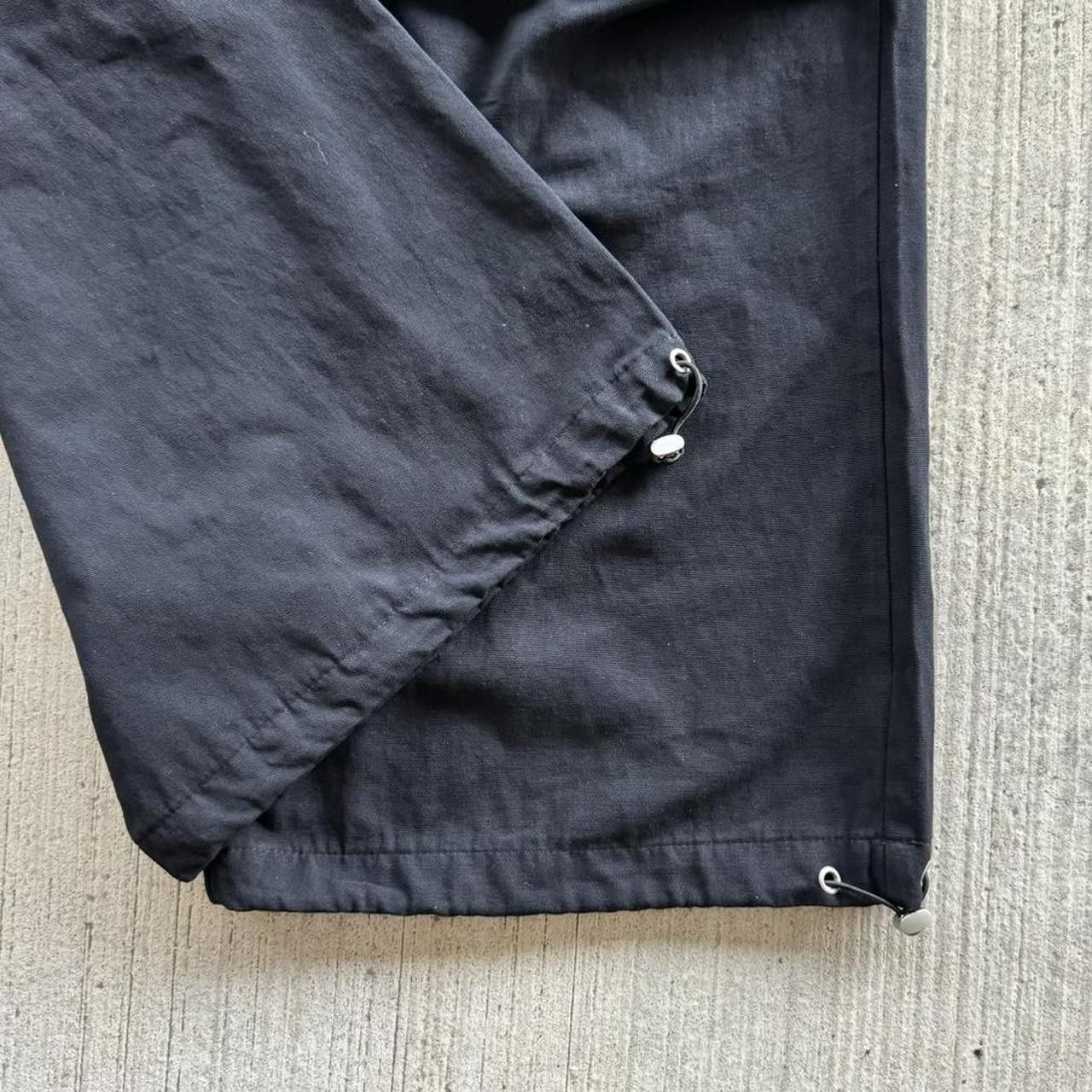 Japanese Brand × Vintage Essential Black Baggy Wide Leg Parachute Pants Size US 32 / EU 48 - 2 Thumbnail