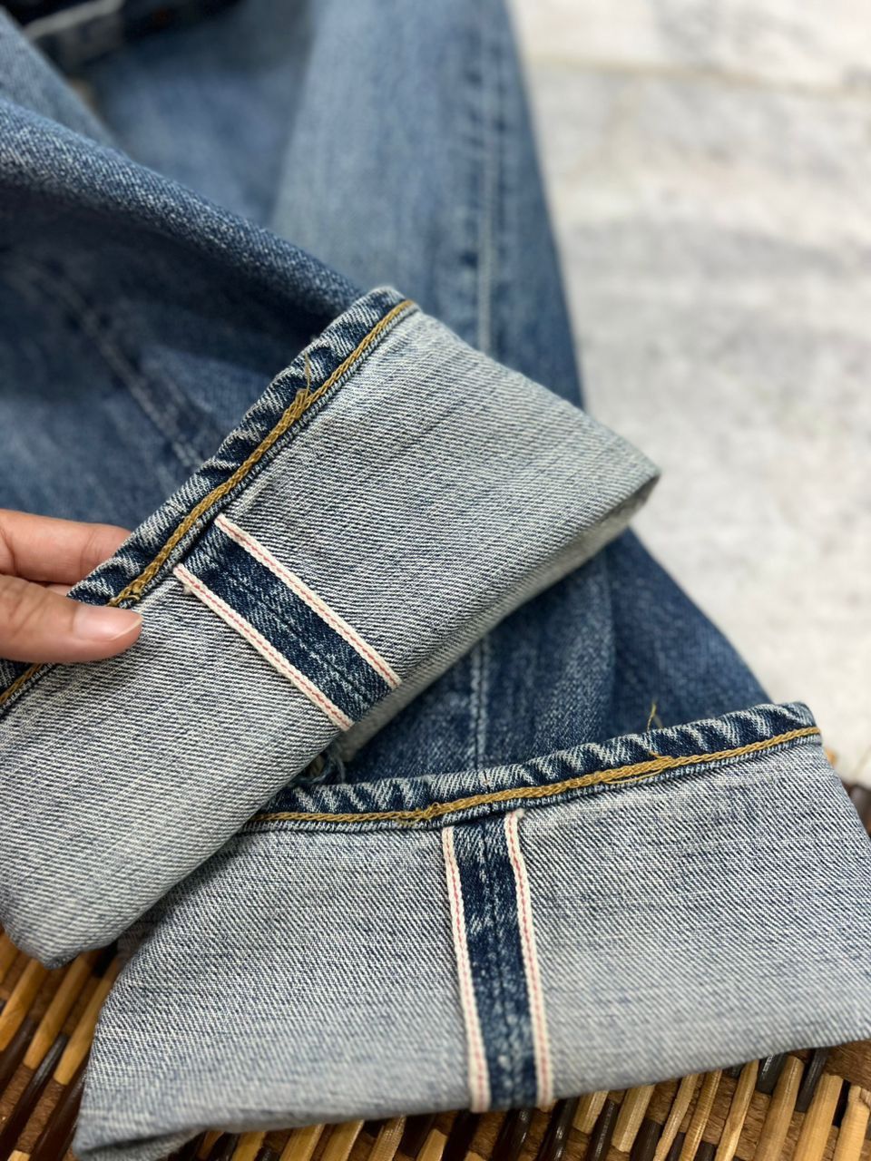 Levi's Vintage Clothing Vintage LVC Levis 702 buckle Back selvedge Jeans Size US 28 / EU 44 - 11 Thumbnail