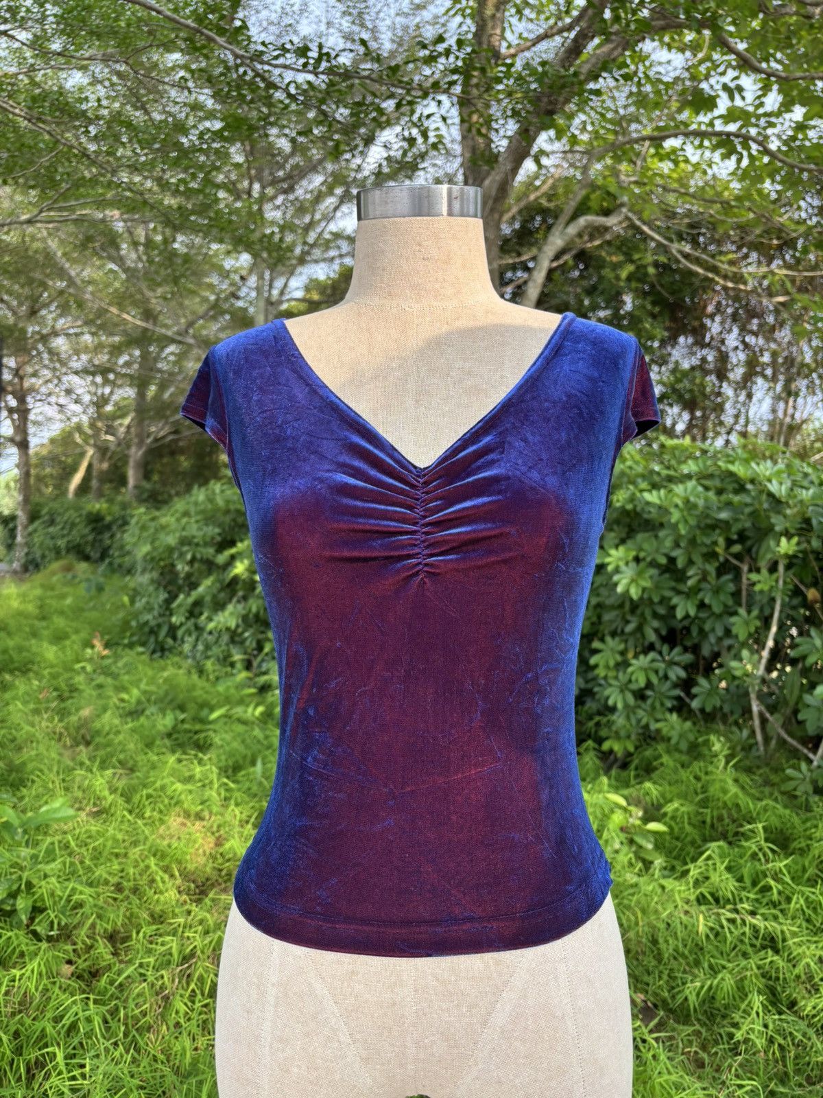 Vintage Nally & millie velvet top Size L / US 10 / IT 46 - 1 Thumbnail
