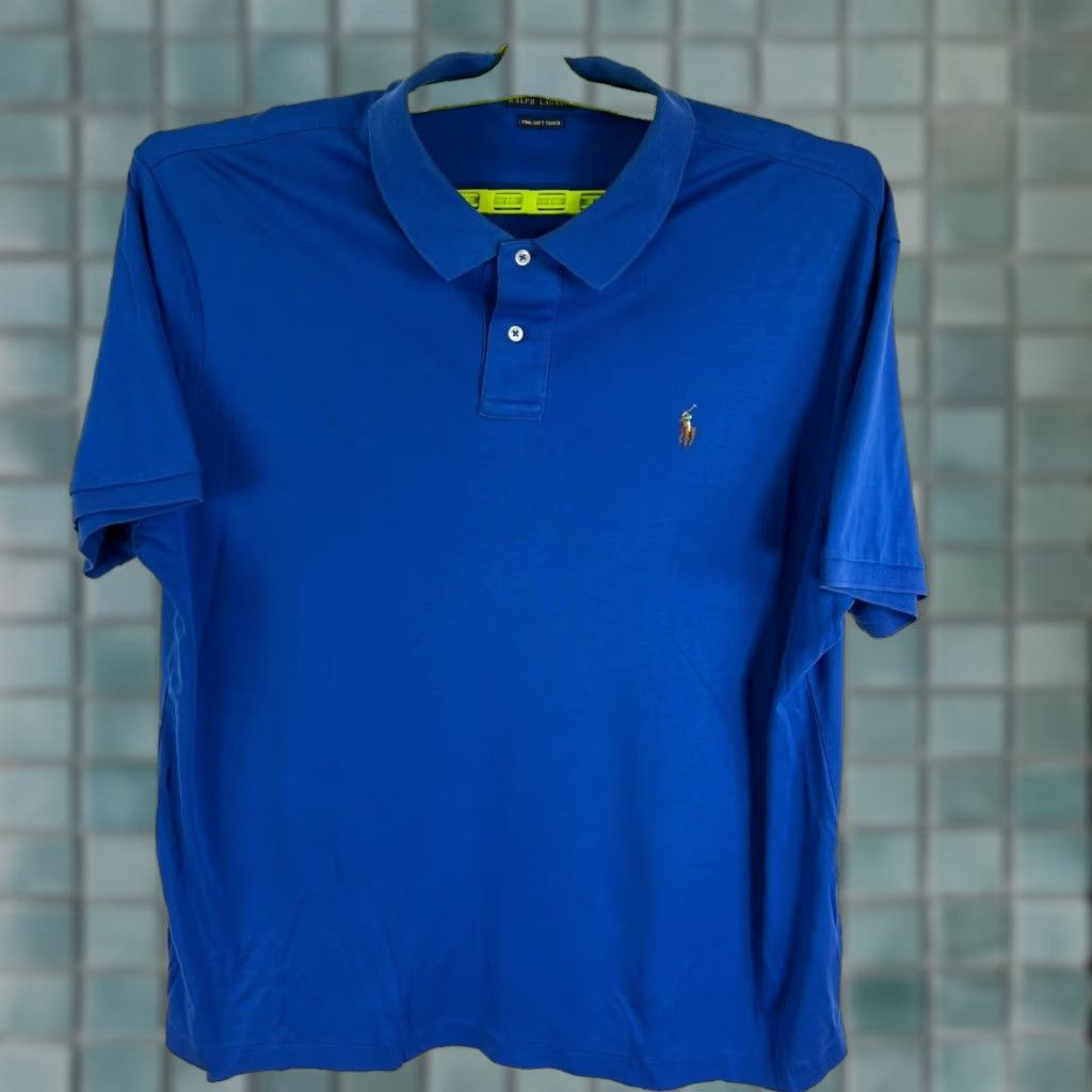 Ralph Lauren Ralph Lauren Pima Soft Touch Polo Shirt 2XL Mens Blue Short Sleeve Size US XXL / EU 58 / 5 - 1 Thumbnail