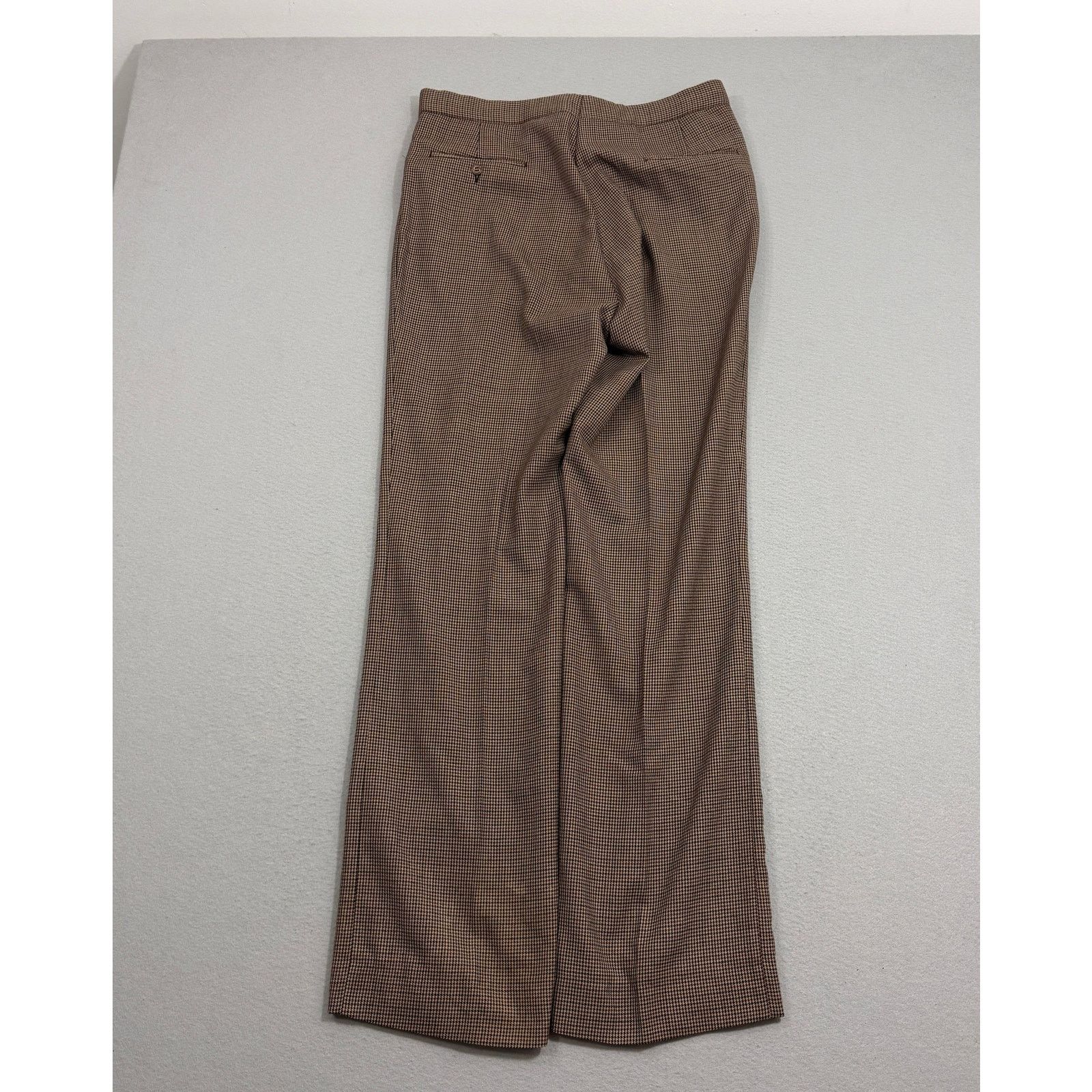 Vintage Vintage Sansabelt Houndstooth Trouser Pants 36x34 Brown 70s Size US 36 / EU 52 - 7 Thumbnail