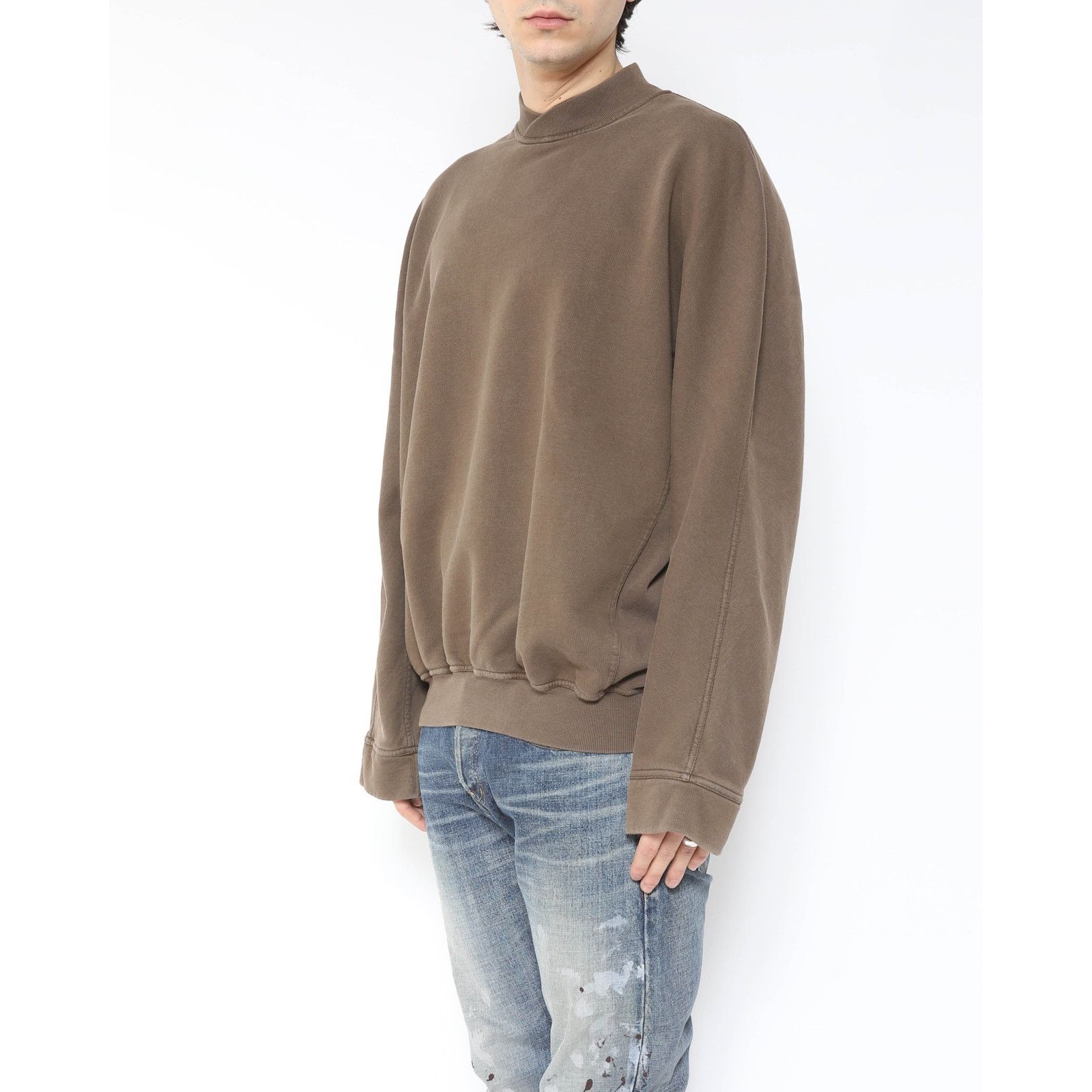 Haider Ackermann FW15 Shawl Collar Sweatshirt in Brown Cotton Size US M / EU 48-50 / 2 - 3 Thumbnail