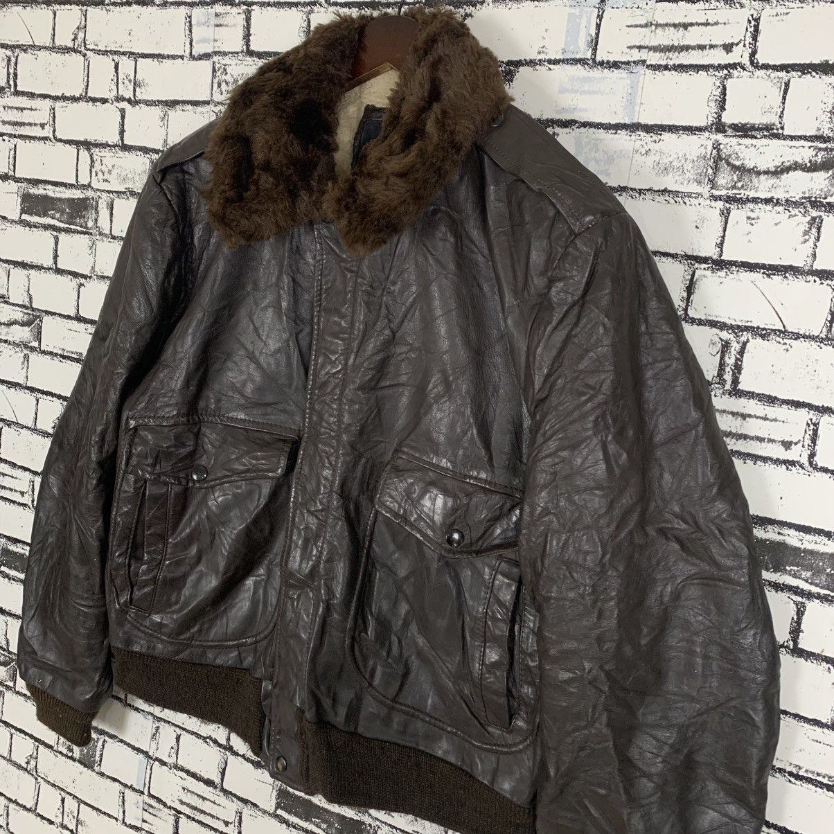 Genuine Leather Vintage Cooper Genuine Leather Jacket Sherpa Bomber Jacket Size US M / EU 48-50 / 2 - 3 Thumbnail