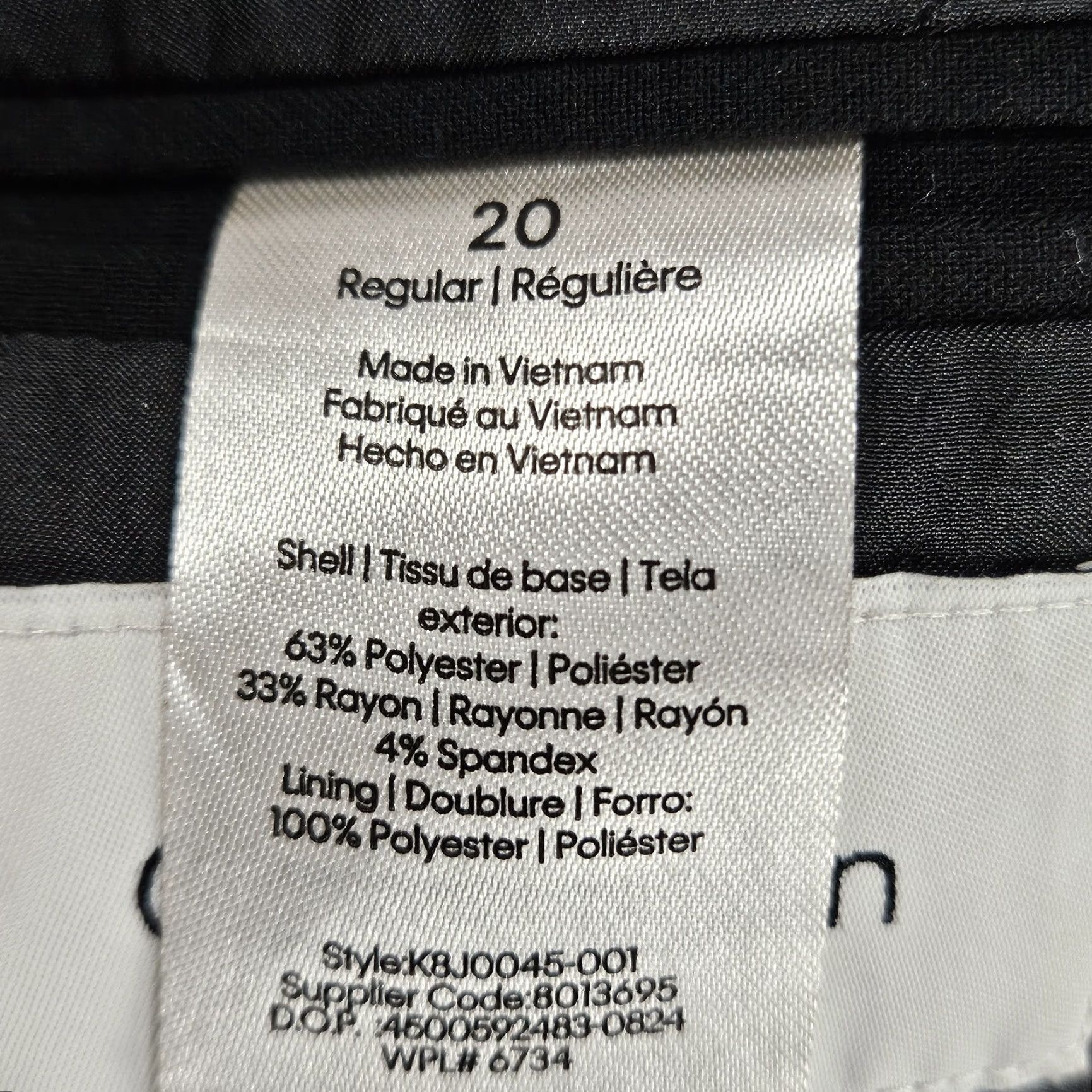 Calvin Klein Calvin Klein Black Full Pant Suit Set 2 Piece 2 Button Notch Blazer 20 Size 42" / US 20 - 4 Thumbnail