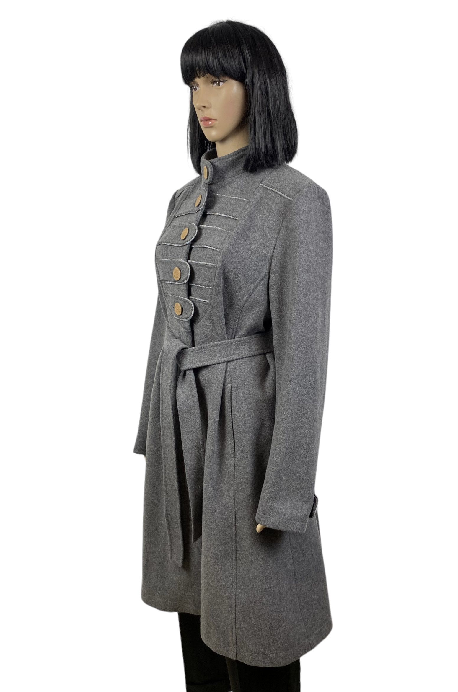 Designer Stella Nova Wool-Cashmere Belted Coat size 42 Size M / US 6-8 / IT 42-44 - 5 Thumbnail